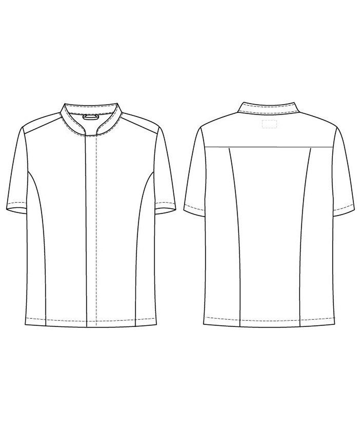 Segers modern fit chefs shirt with short sleeves and snapbuttons, Black, large image number 4