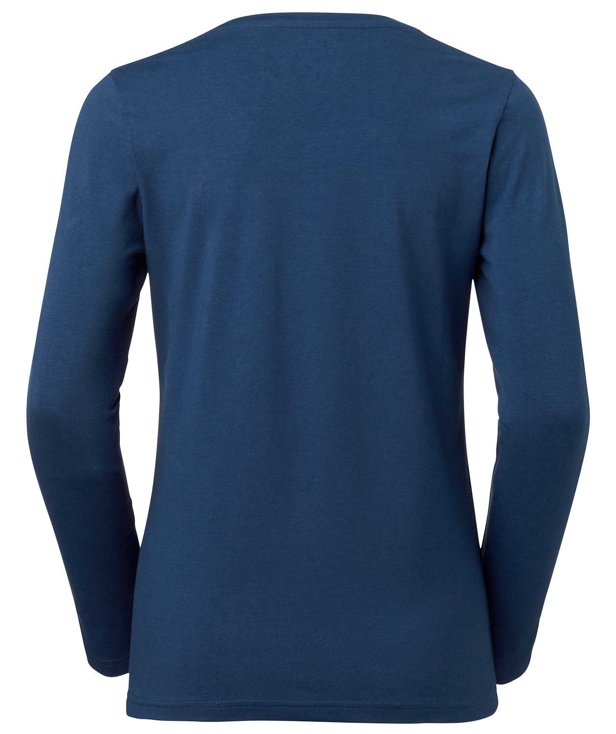 South West Lily &oslash;kologisk lang&aelig;rmet dame T-shirt, Indigobl&aring;, large image number 2