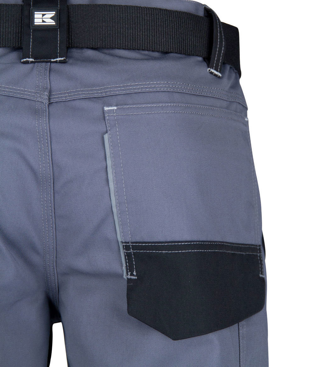 Kramp Original arbejdsbukser med b&aelig;lte, Gr&aring;/Sort, large image number 6