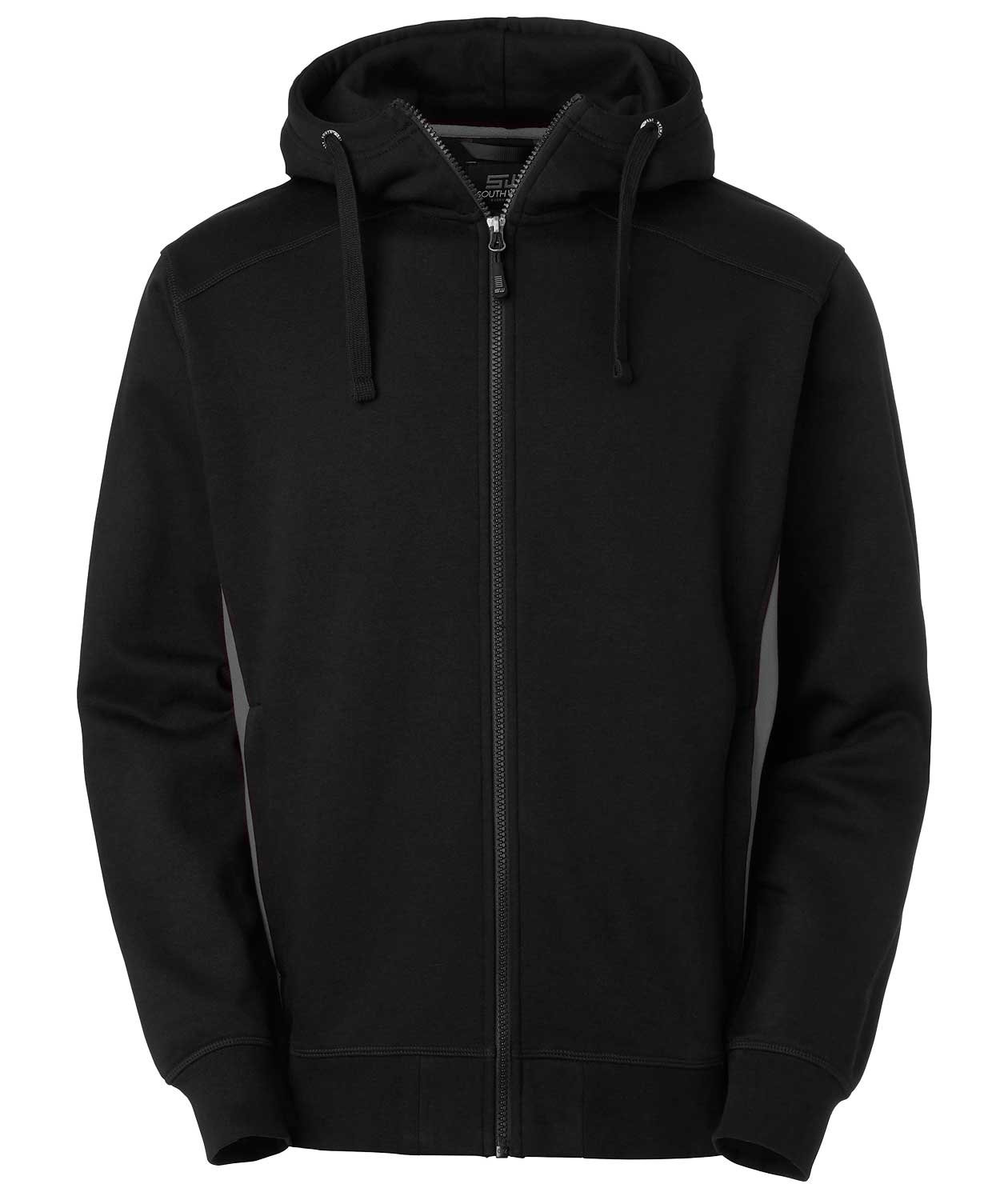 South West Franklin sweat h&aelig;ttetr&oslash;je med lynl&aring;s, Sort/Gr&aring;, Sort/Gr&aring;, swatch