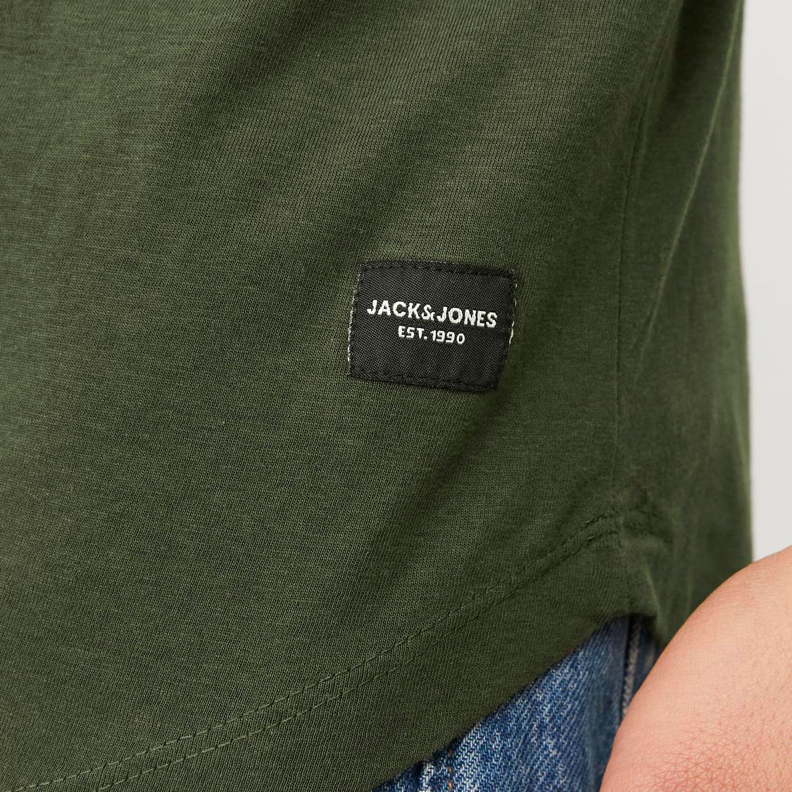 Jack & Jones JACJENS 5-pack T-shirt, White/Black/Navy/Forest, large image number 5