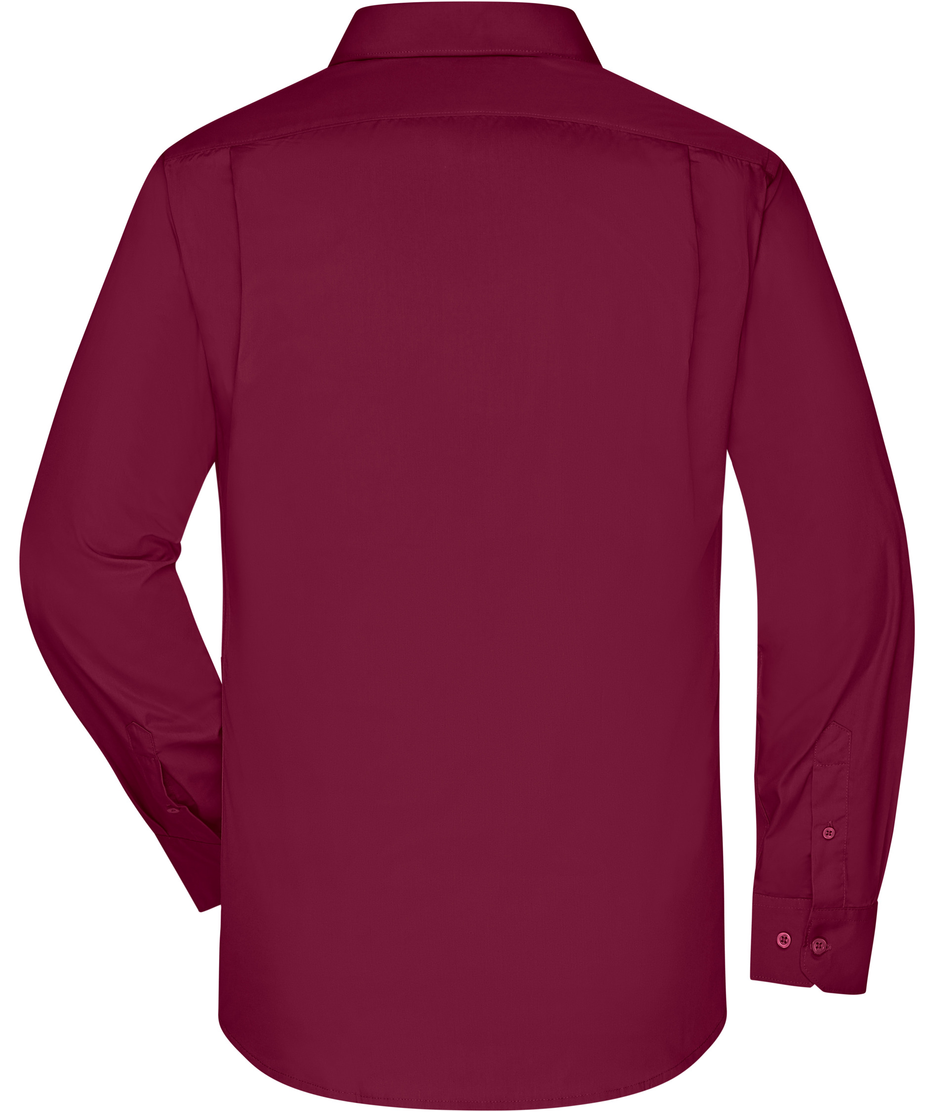 James & Nicholson modern fit  skjorte, Vinr&oslash;d