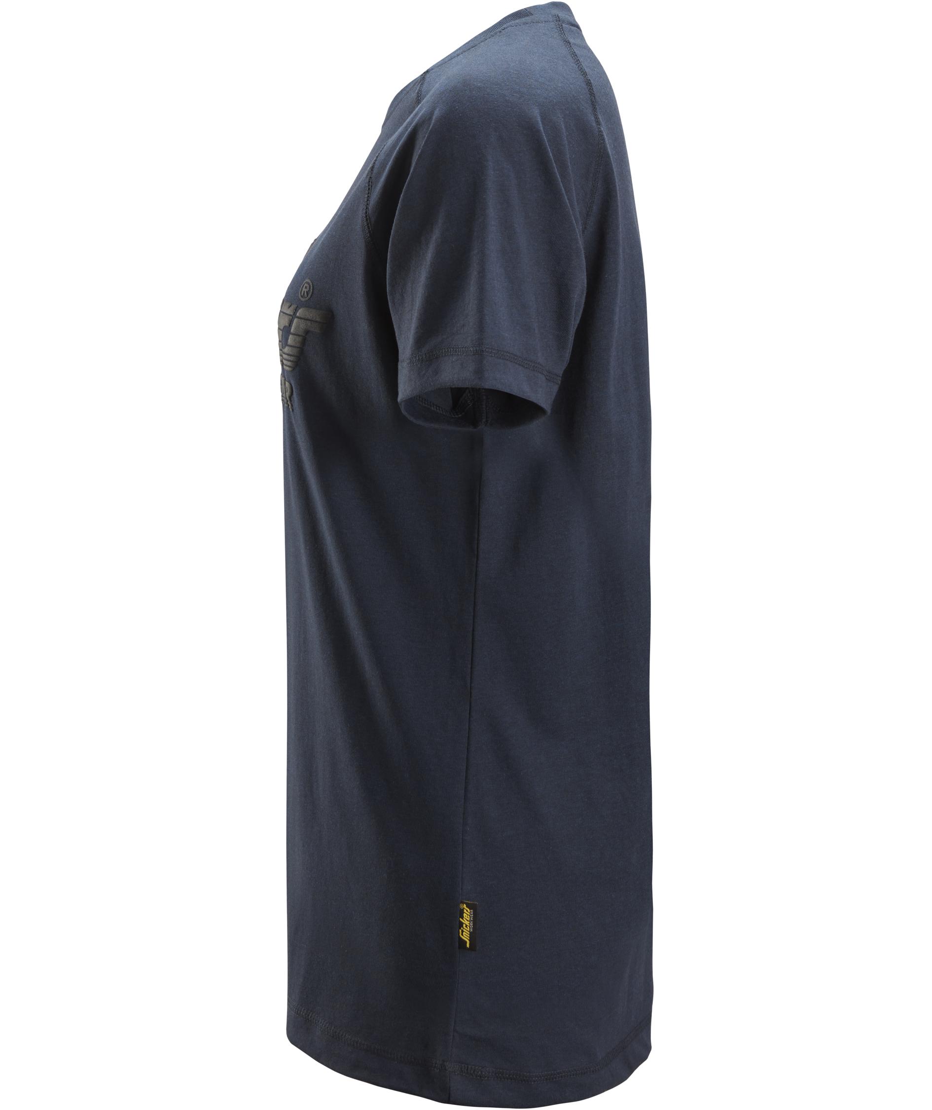 Snickers dame  logo T-shirt 2597, Dark Navy Melange, large image number 3