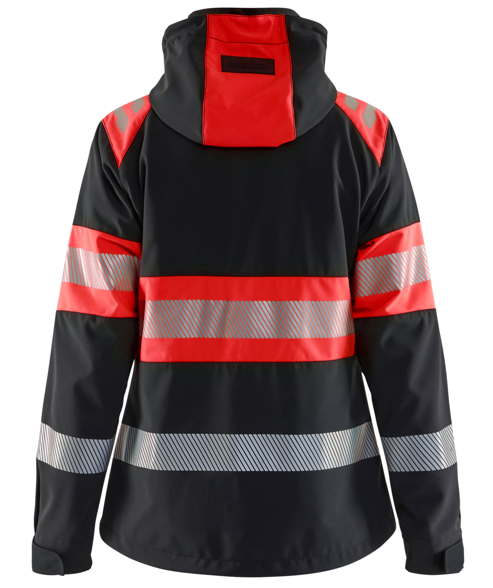 Bl&aring;kl&auml;der dame softshelljacka, Svart/Varselr&ouml;d, large image number 1