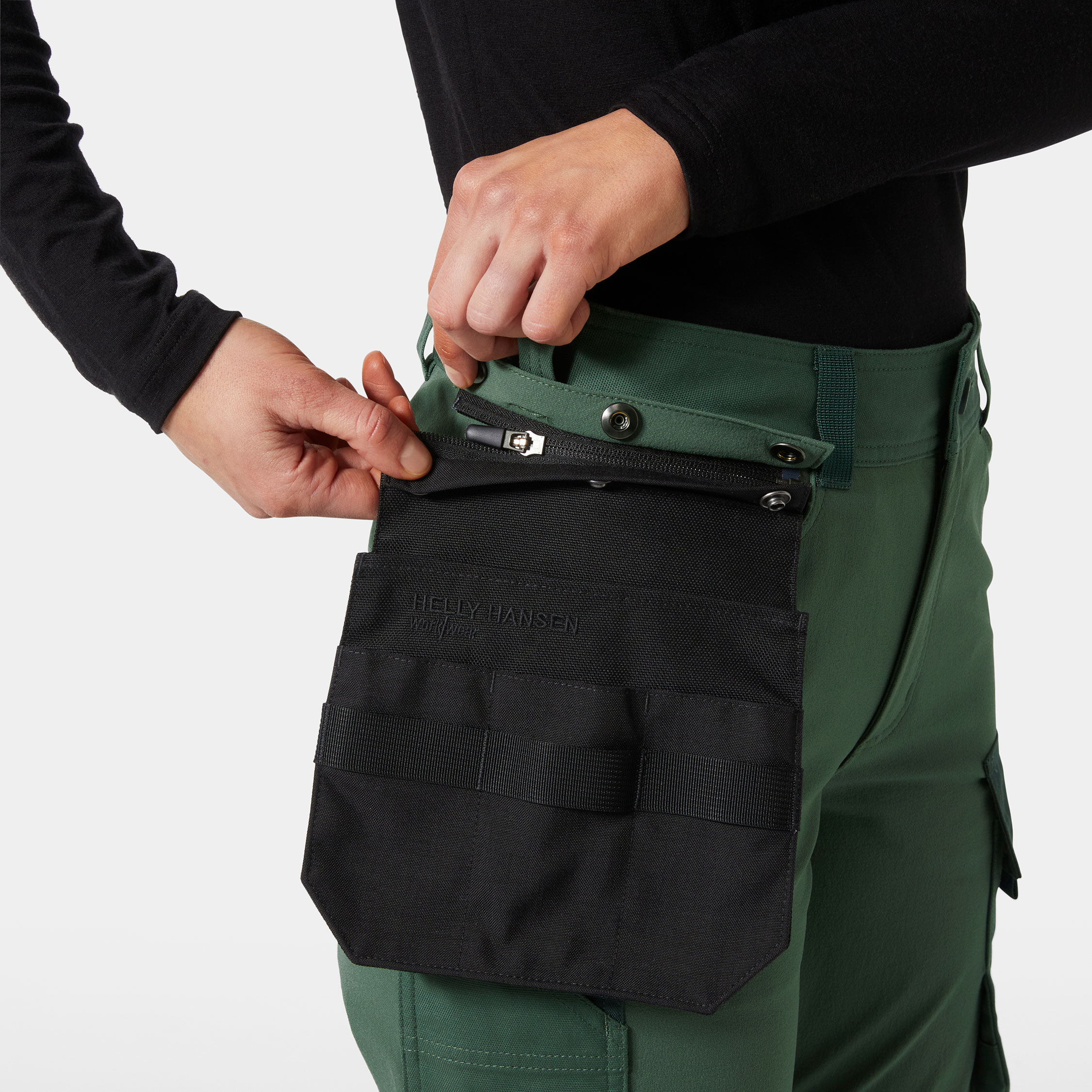 Helly Hansen Oxford 4X Connect&trade; women's work trousers full stretch, Spruce/Darkest Spruce, large image number 4