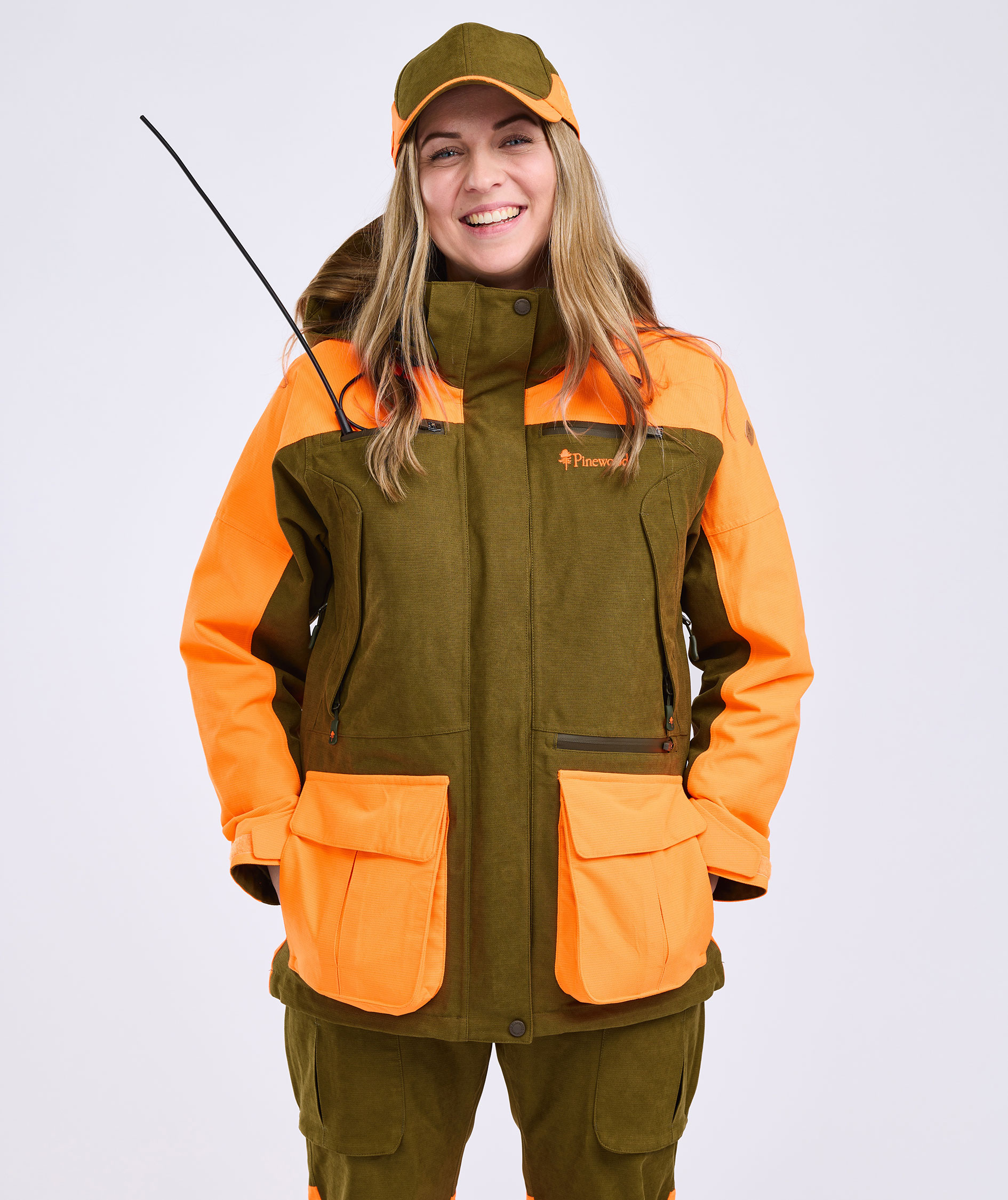 Pinewood&nbsp;Furudal Expert 2L Hunting damejakke, Olive Green/Orange, large image number 4