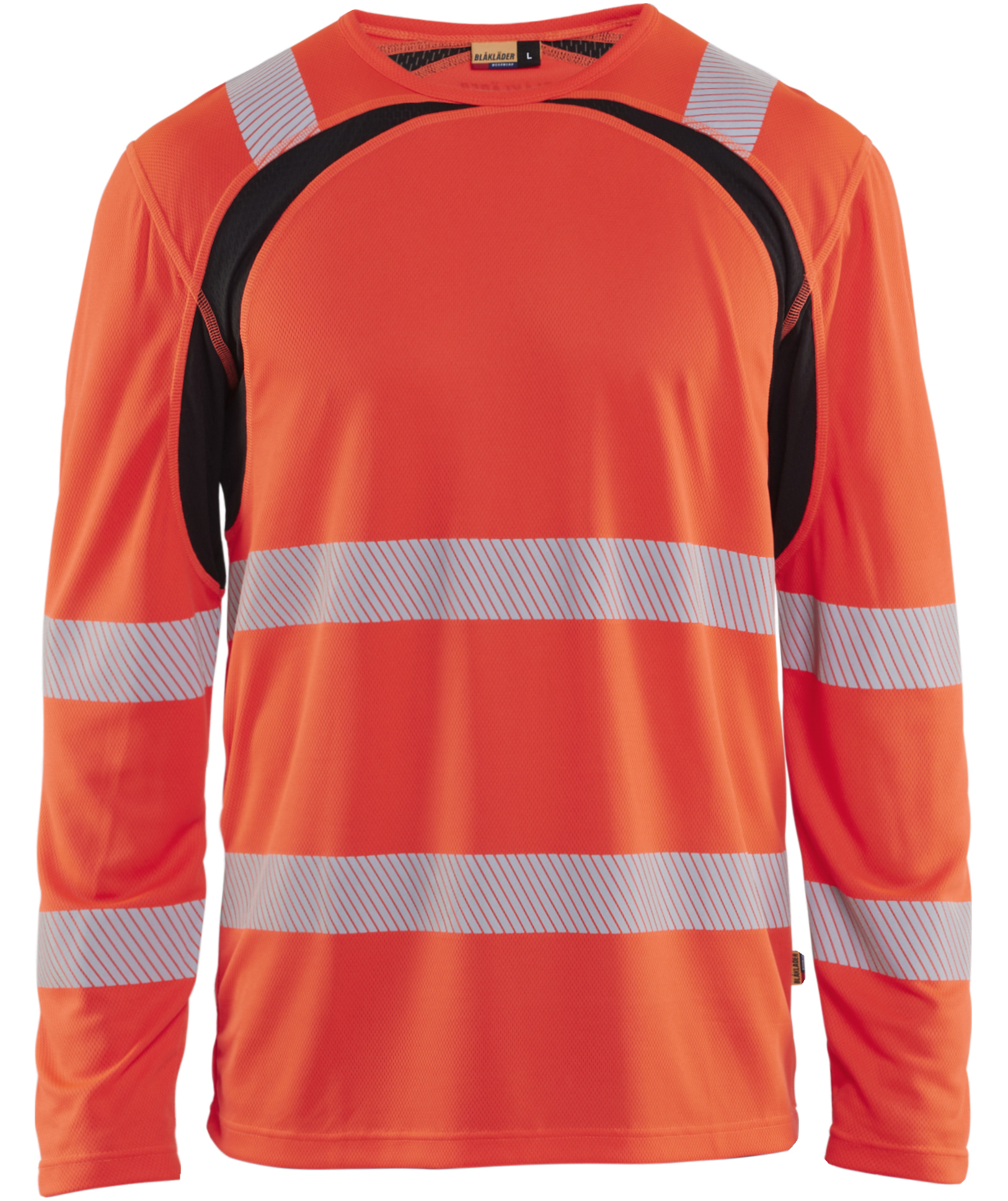 Bl&aring;kl&auml;der l&aring;ng&auml;rmad T-shirt, Varsel r&ouml;d/svart, Varsel r&ouml;d/svart, swatch