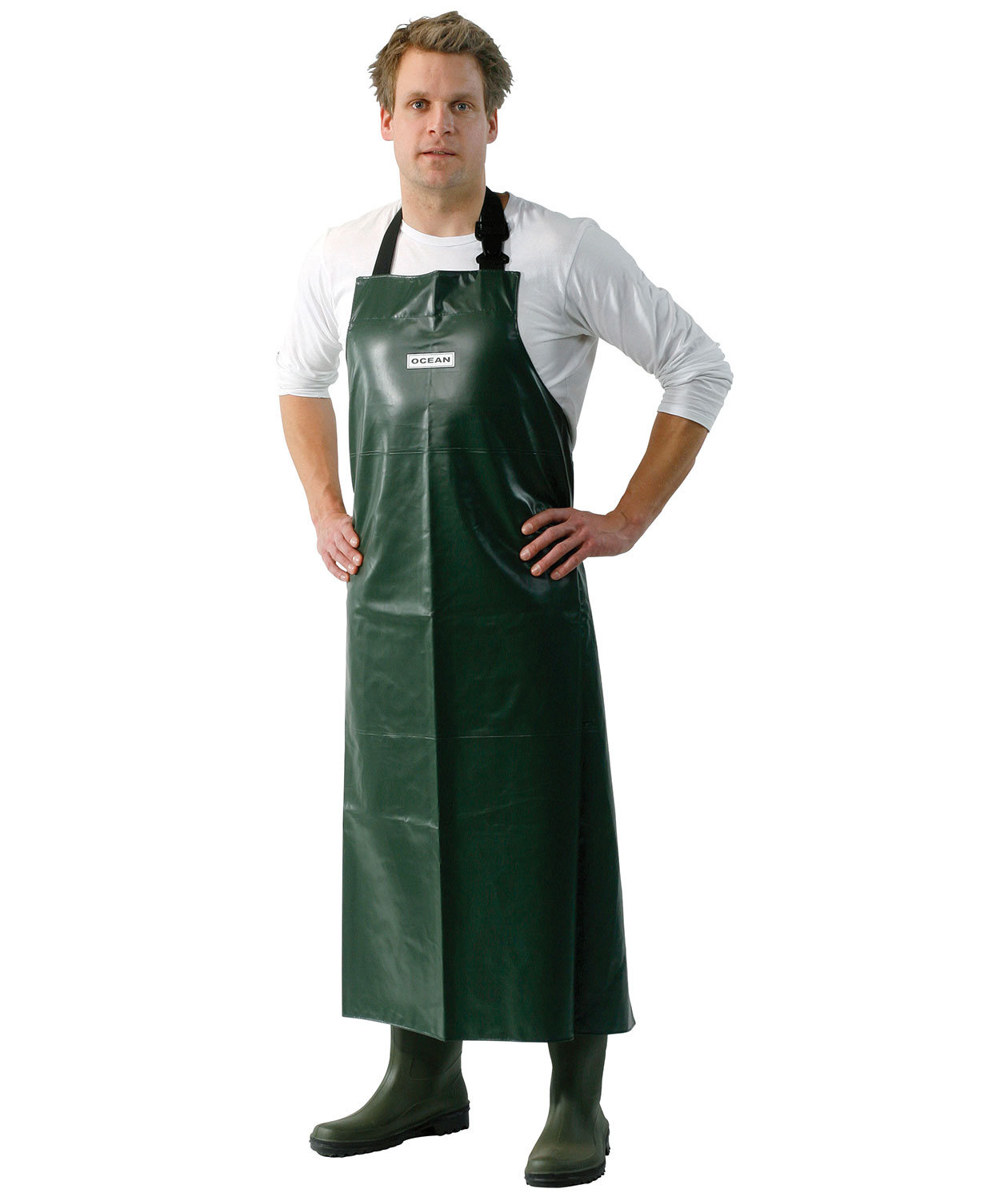 Ocean Offshore Pro PVC/PU br&ouml;stlappsf&ouml;rkl&auml;de, Olivgr&ouml;n