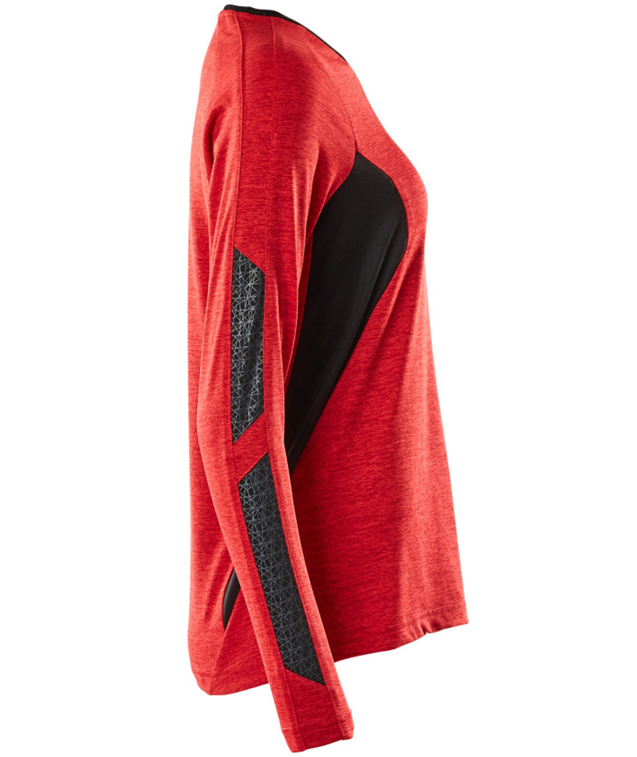 Mascot Accelerate Coolmax langermet dame T-skjorte, Signal r&oslash;d/svart, large image number 2