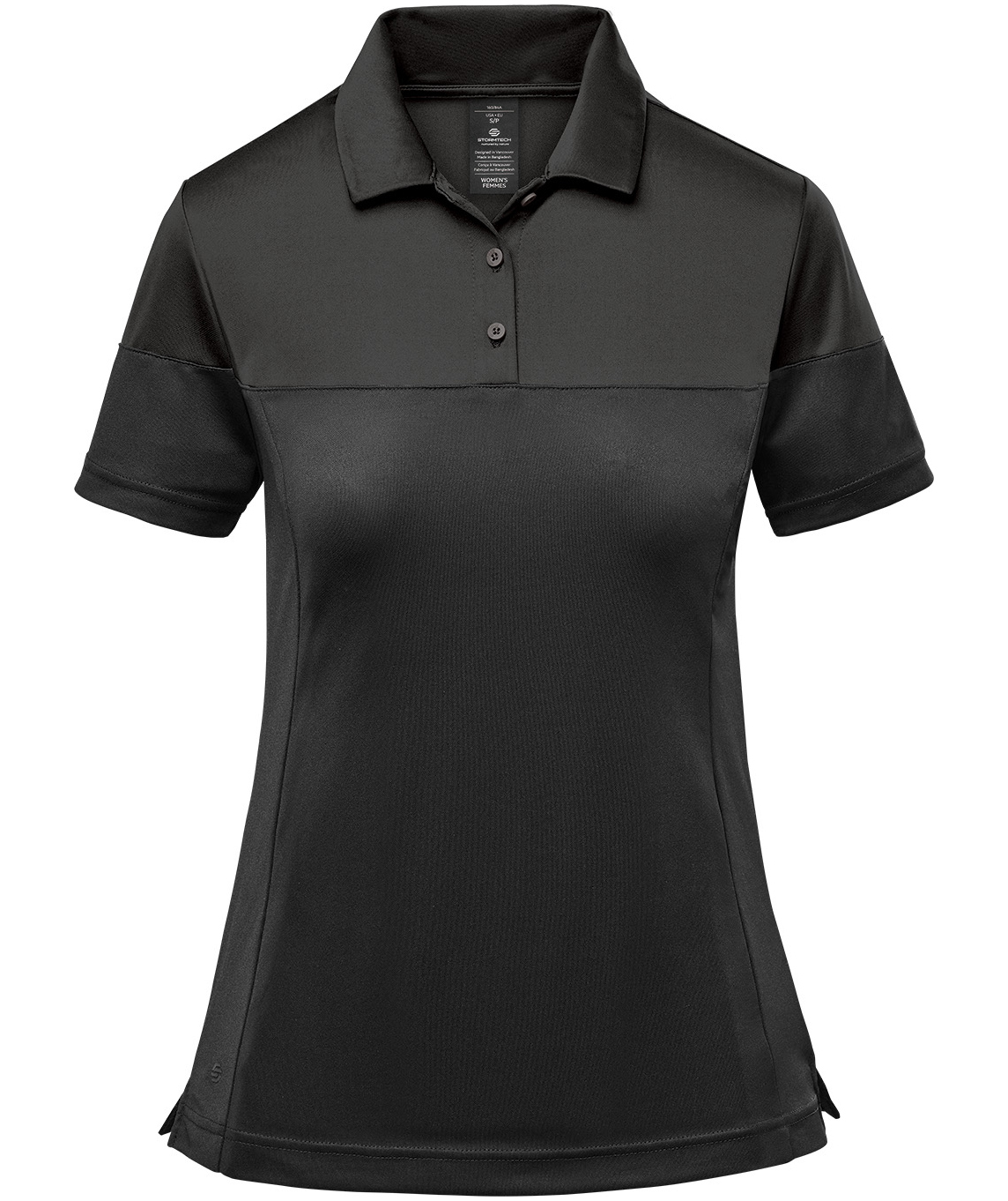 Stormtech Monterey Two-tone dame polo T-shirt, Sort/Gr&aring;, large image number 0