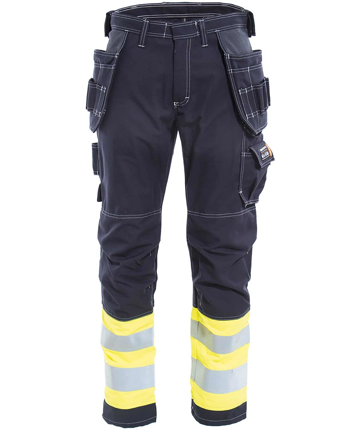 Tranemo Tera TX hantverksbyxa dam, Marin/Hi-Vis gul