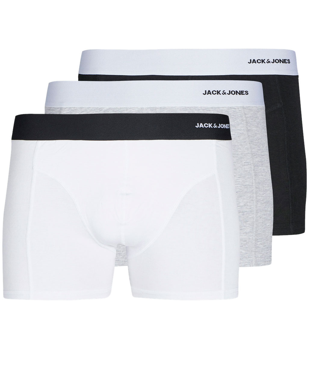 Jack & Jones JACSENSE 3-pack bambu boxershorts, White