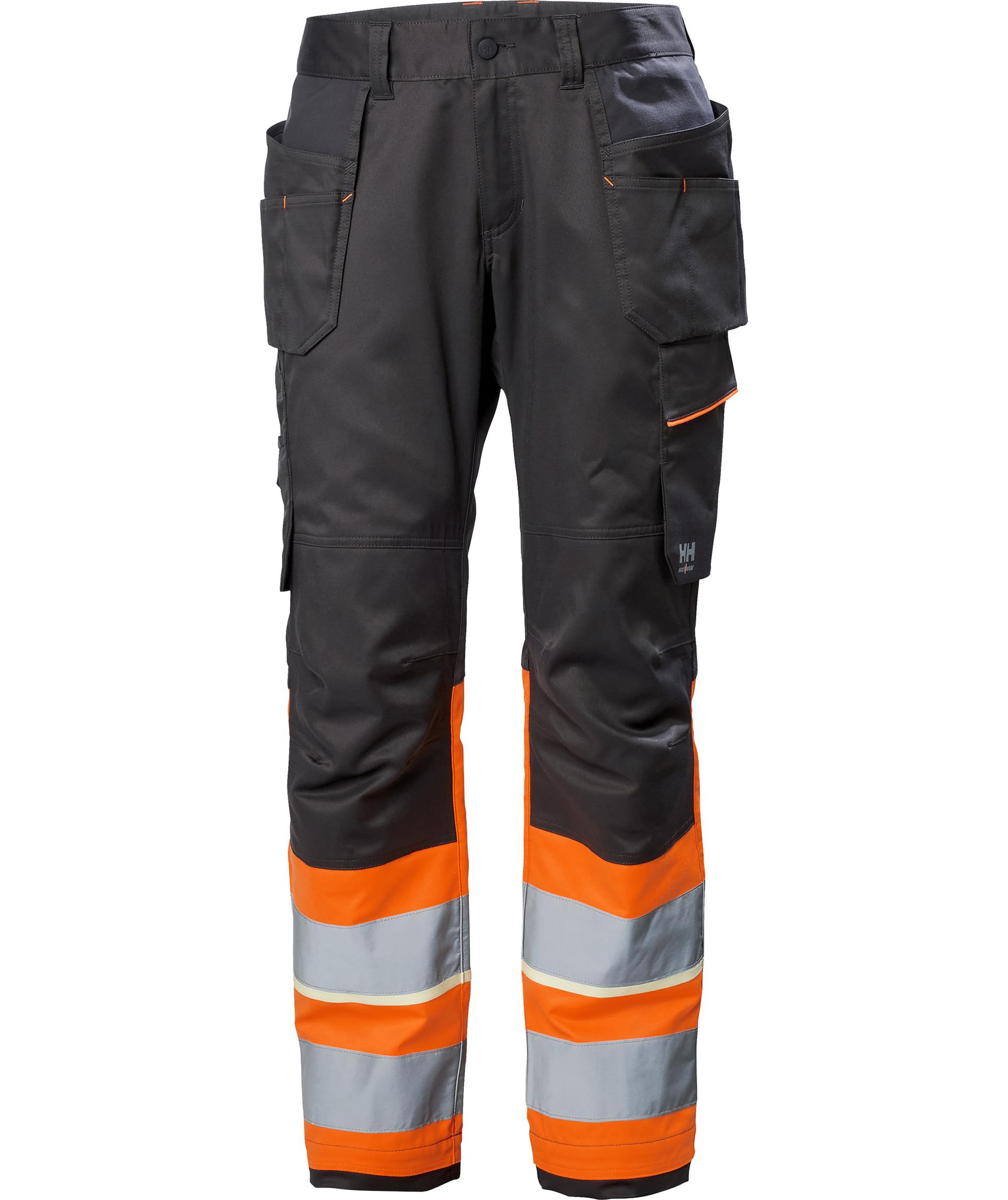 Helly Hansen UC-ME h&aring;ndverksbukse, Hi-vis Oransje/Ebony