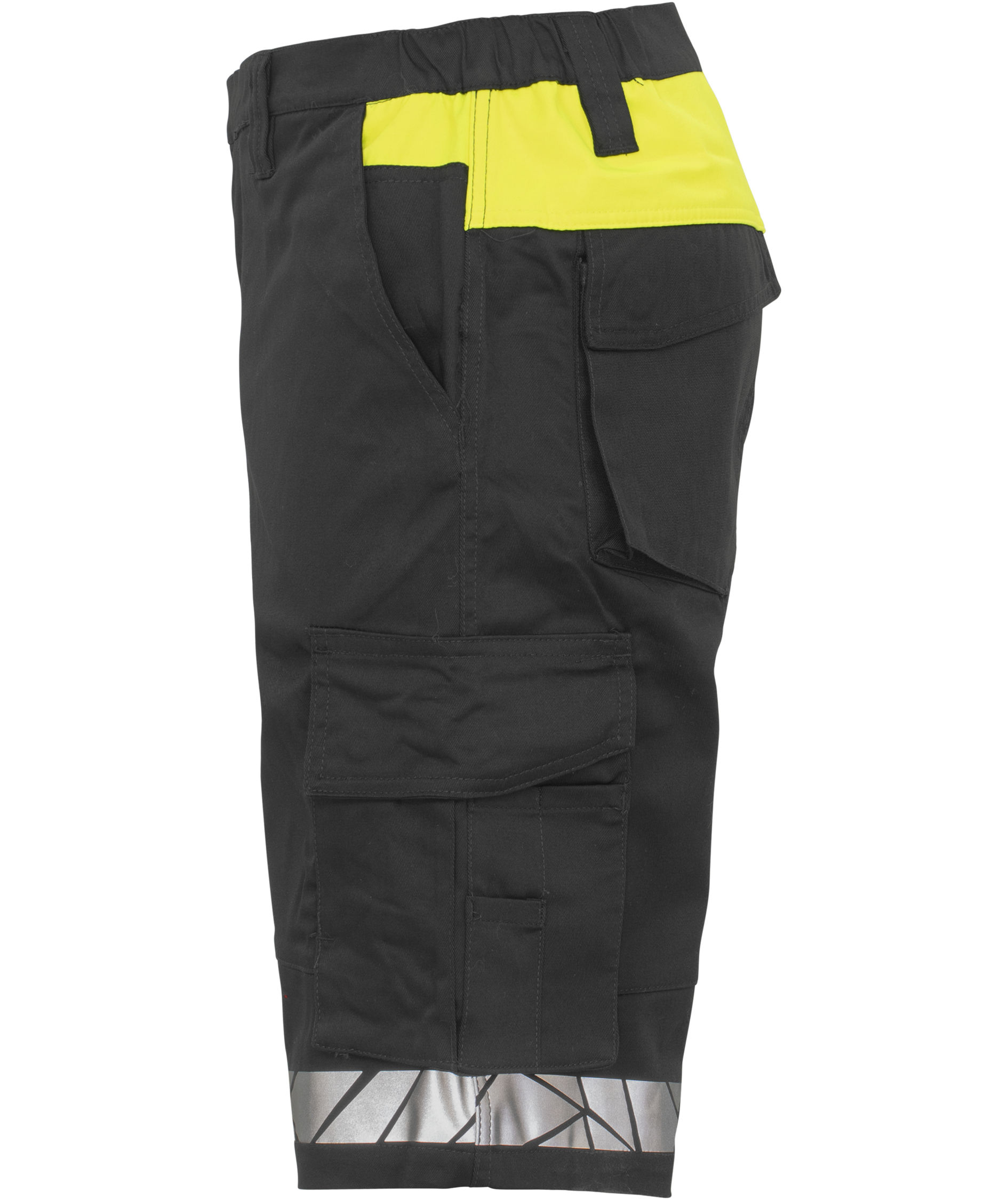ProJob arbetsshorts 7510, Svart/Gul, large image number 4