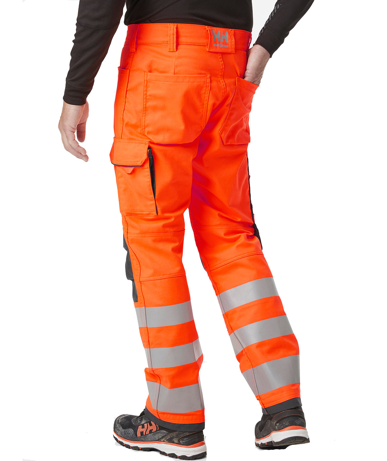 Helly Hansen Alna 2.0 arbeidsbukse, Hi-vis Orange/charcoal, large image number 2