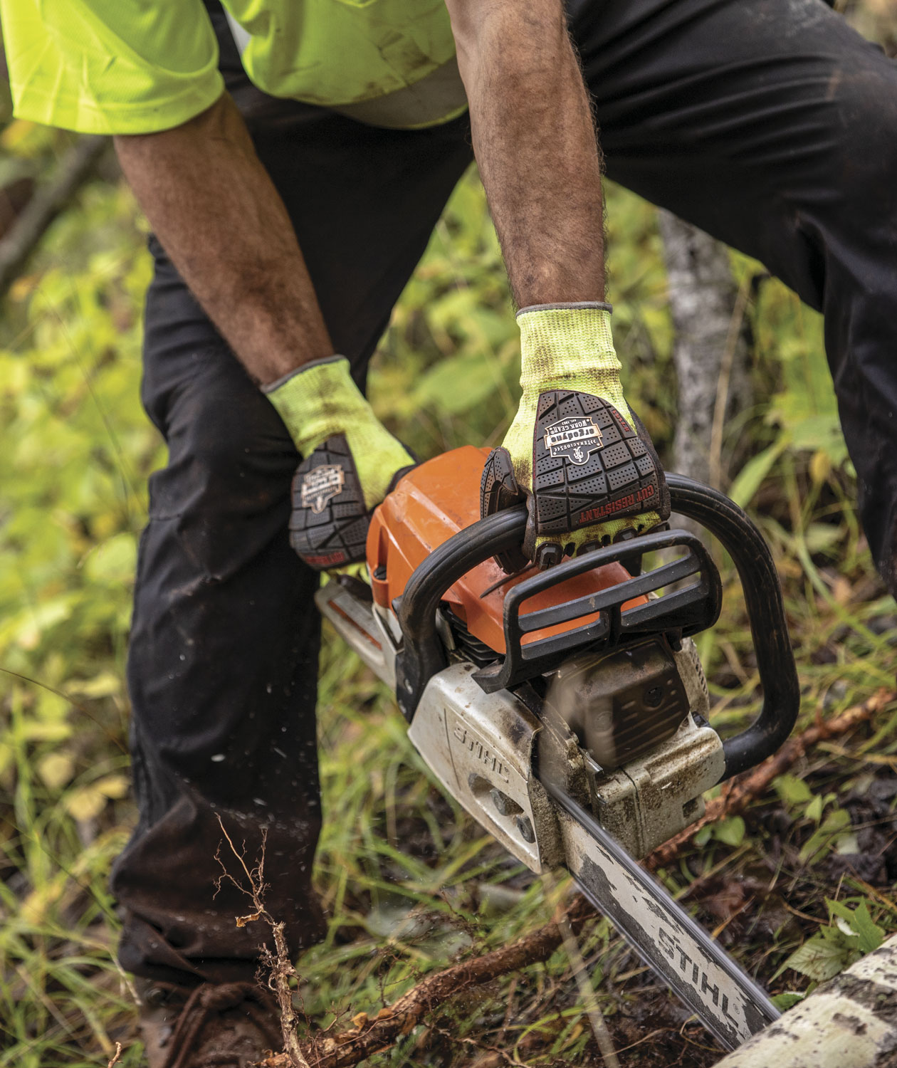 Ergodyne ProFlex 7141 slagd&auml;mpande Cut D handskar, Lime