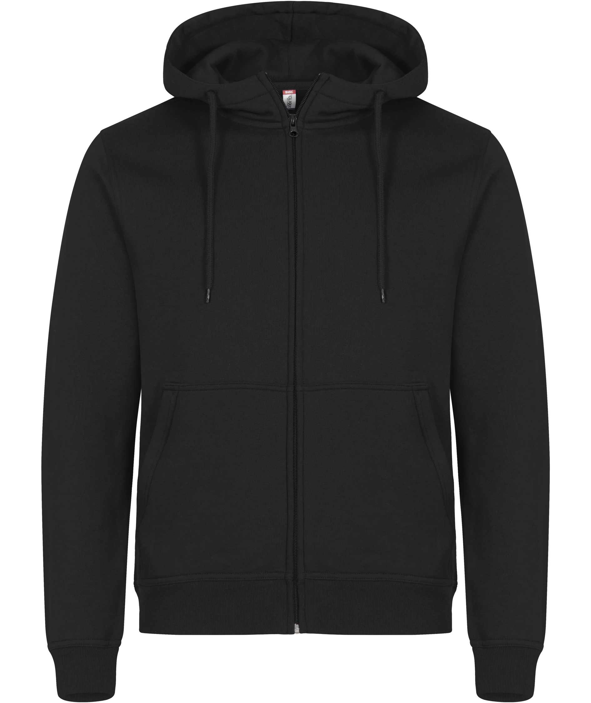 Clique Miami hoodie med dragkedja, Svart