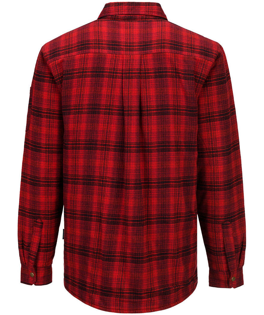 Portwest KA3 flannel shirt jacket, Red