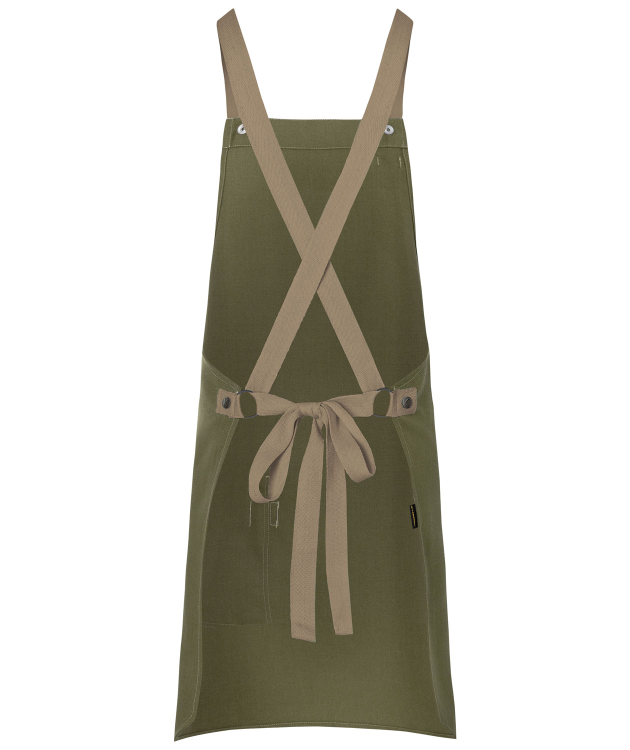 Karlowsky bib apron with pocket, Urban-look, Moss green, Moss green, large image number 2