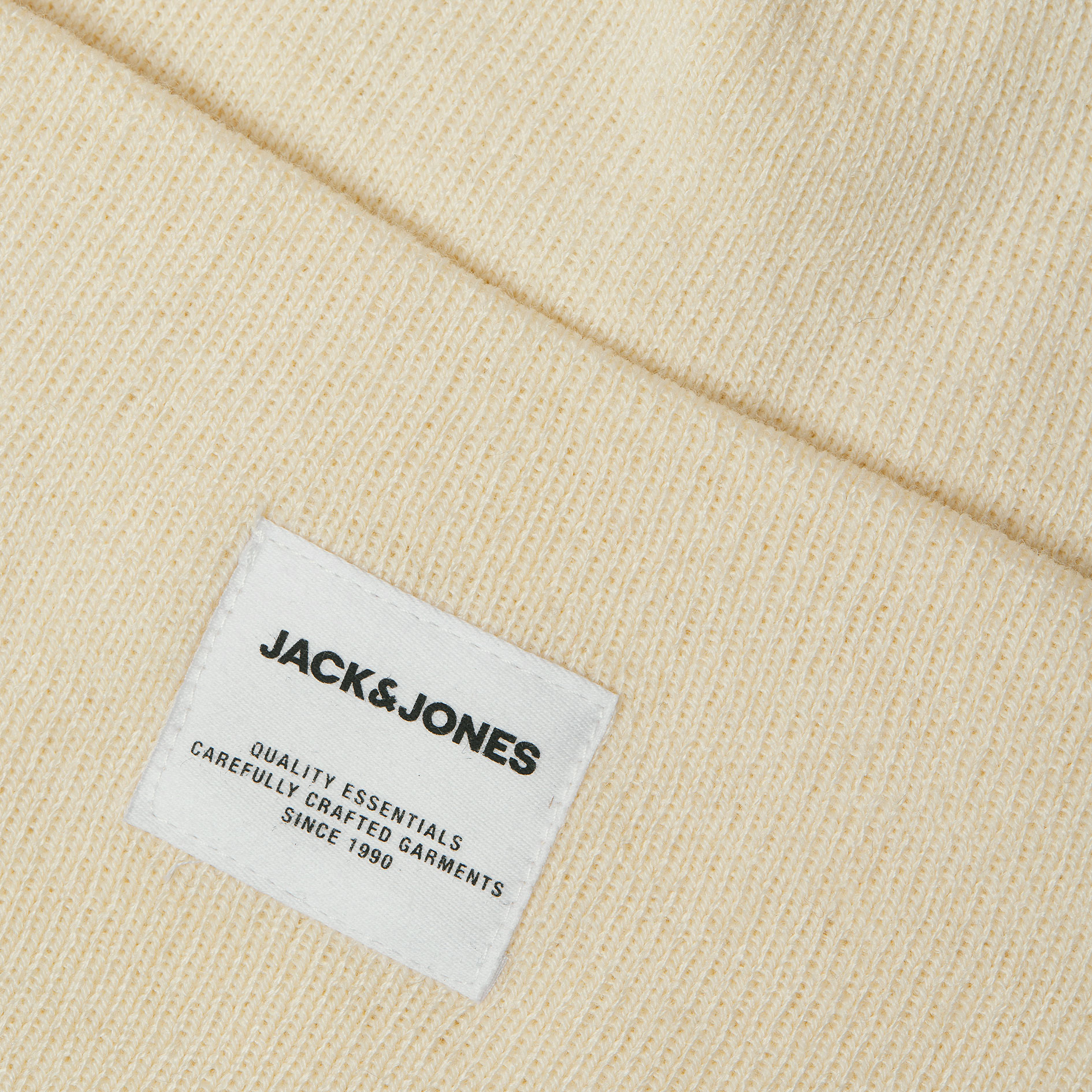 Jack & Jones JACLONG knitted beanie, Antique White