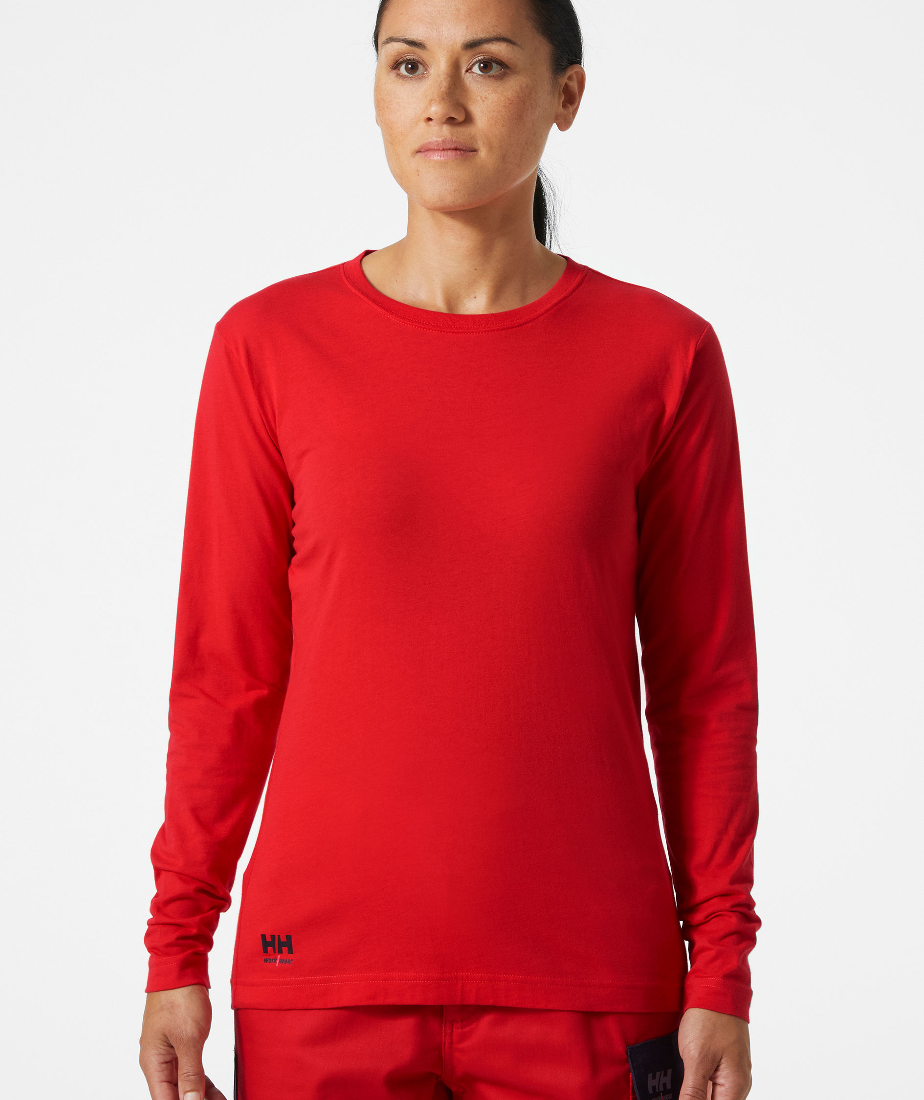 Helly Hansen Classic lang&aelig;rmet dame T-shirt, Alert red, large image number 1