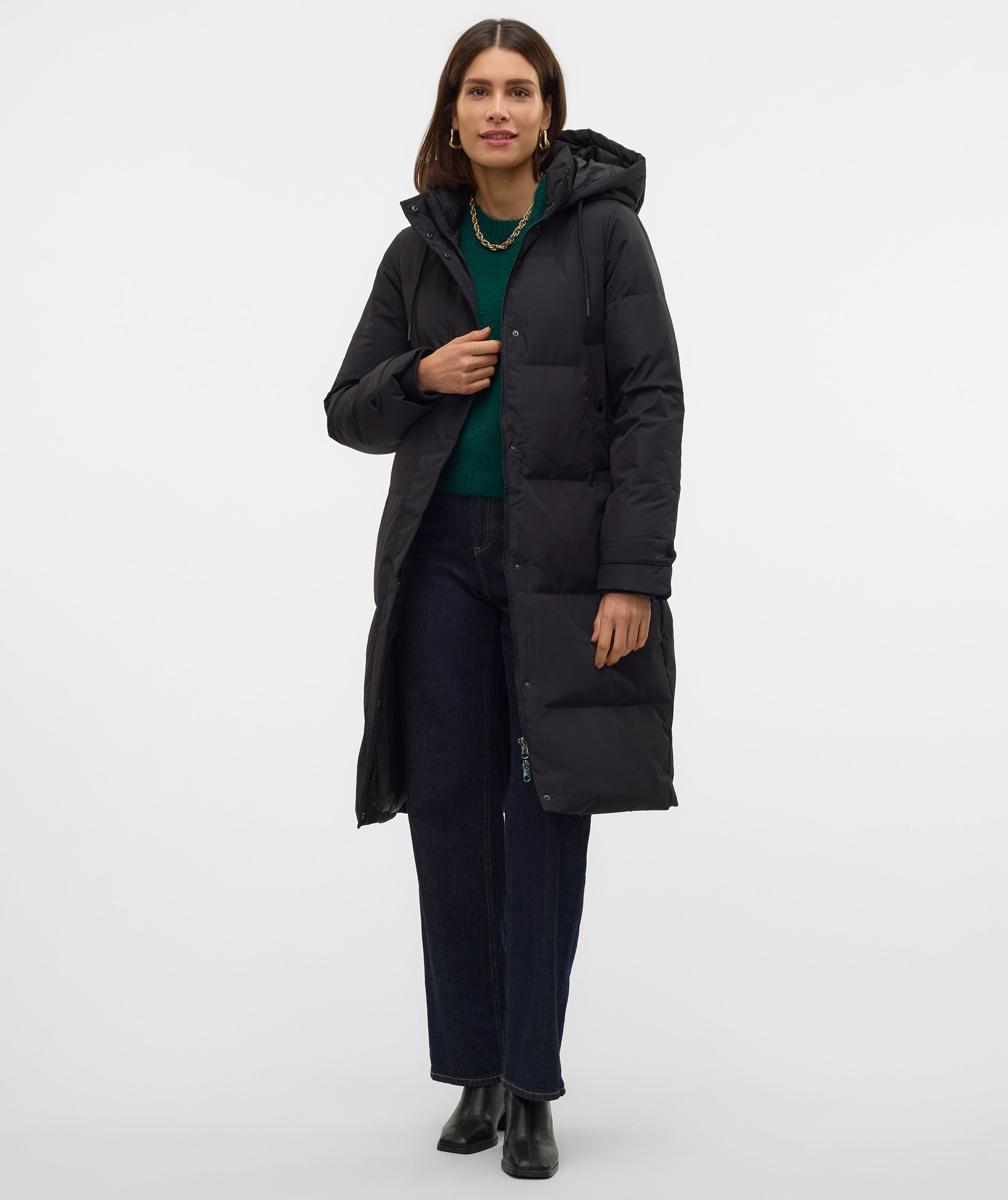 Vero Moda VMLEONIEANNE long women's down jacket, Black, large image number 6