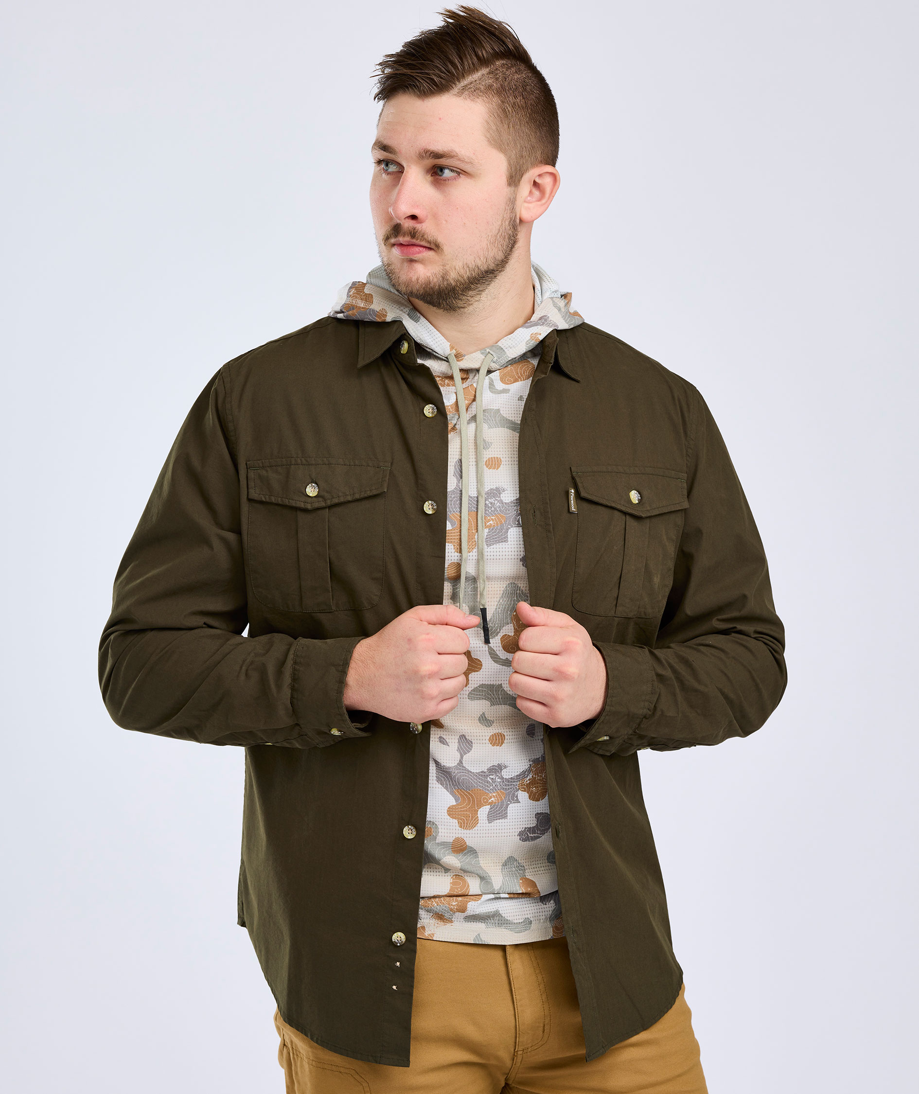 Pinewood Safari skjorte, Moss green