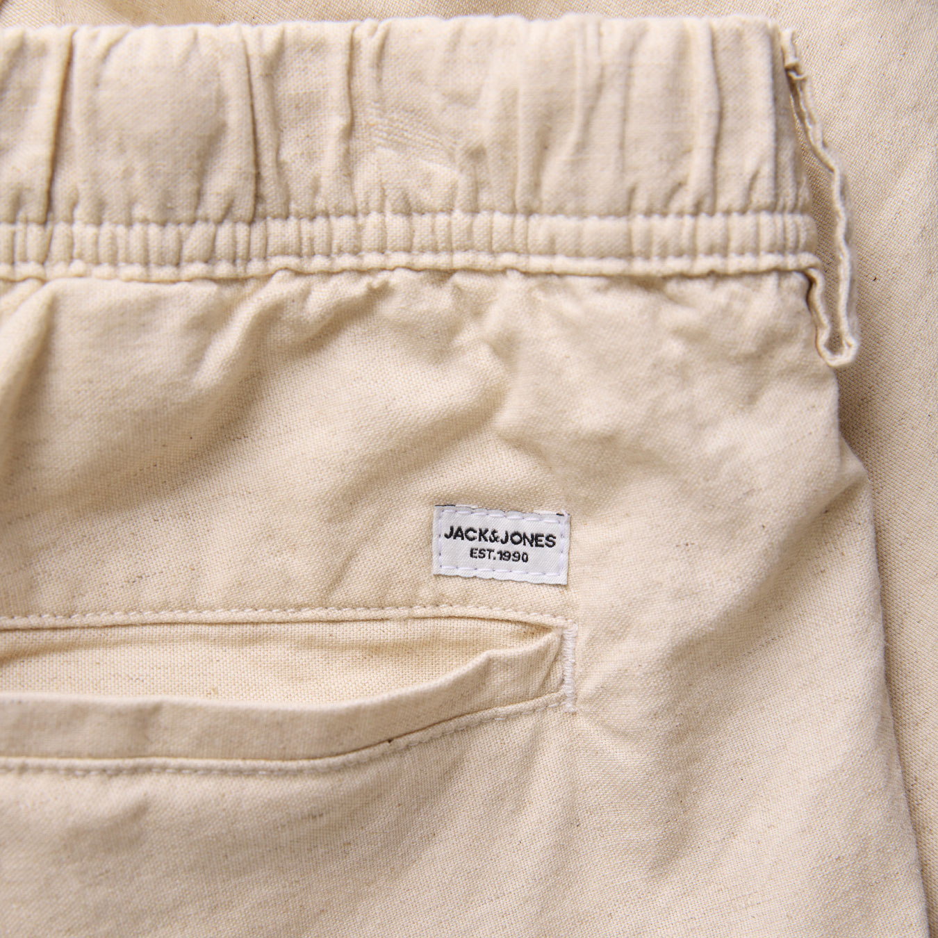 Jack & Jones JPSTJAIDEN HYBRID BONDI shorts with linen, Moonbeam, large image number 3