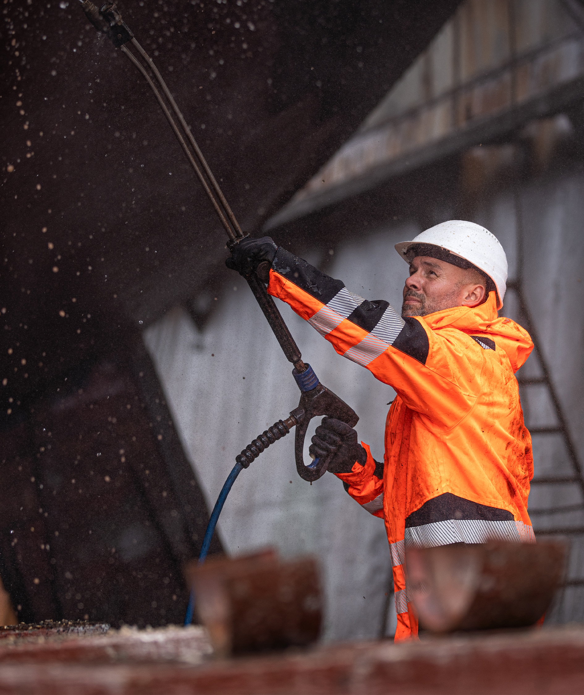 ELKA Visible Xtreme arbejdsjakke, Hi-Vis Orange/Sort, large image number 3