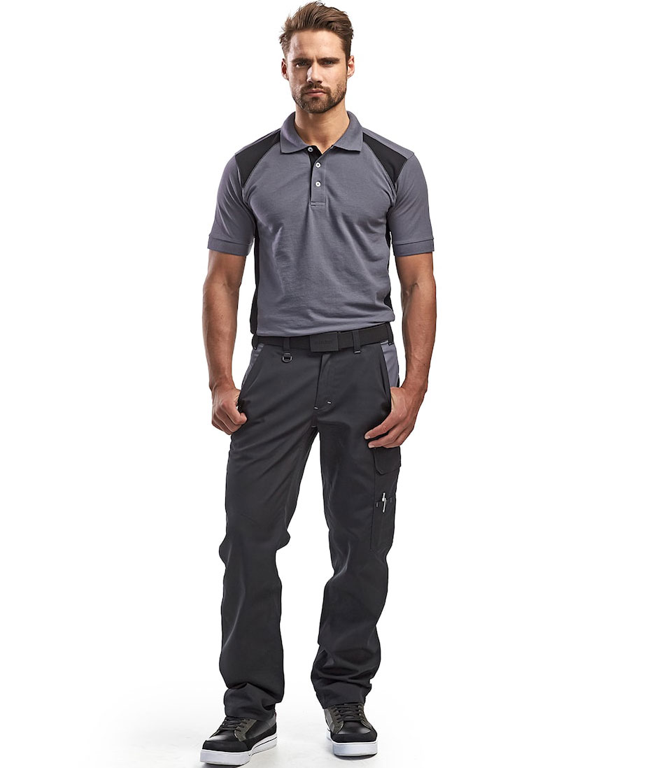 Bl&aring;kl&auml;der servicebukse, Svart/Gr&aring;