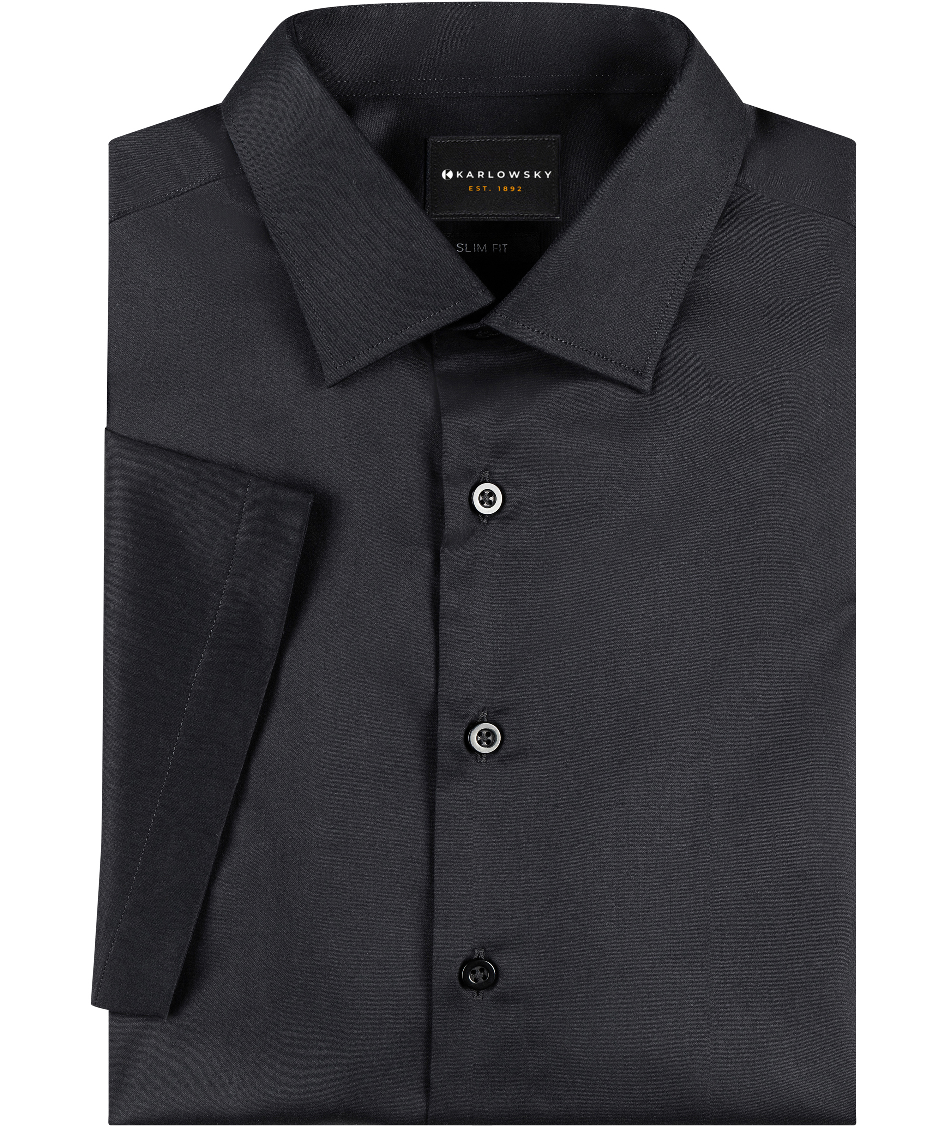 Karlowsky slim fit stretch shirt, Black, large image number 4