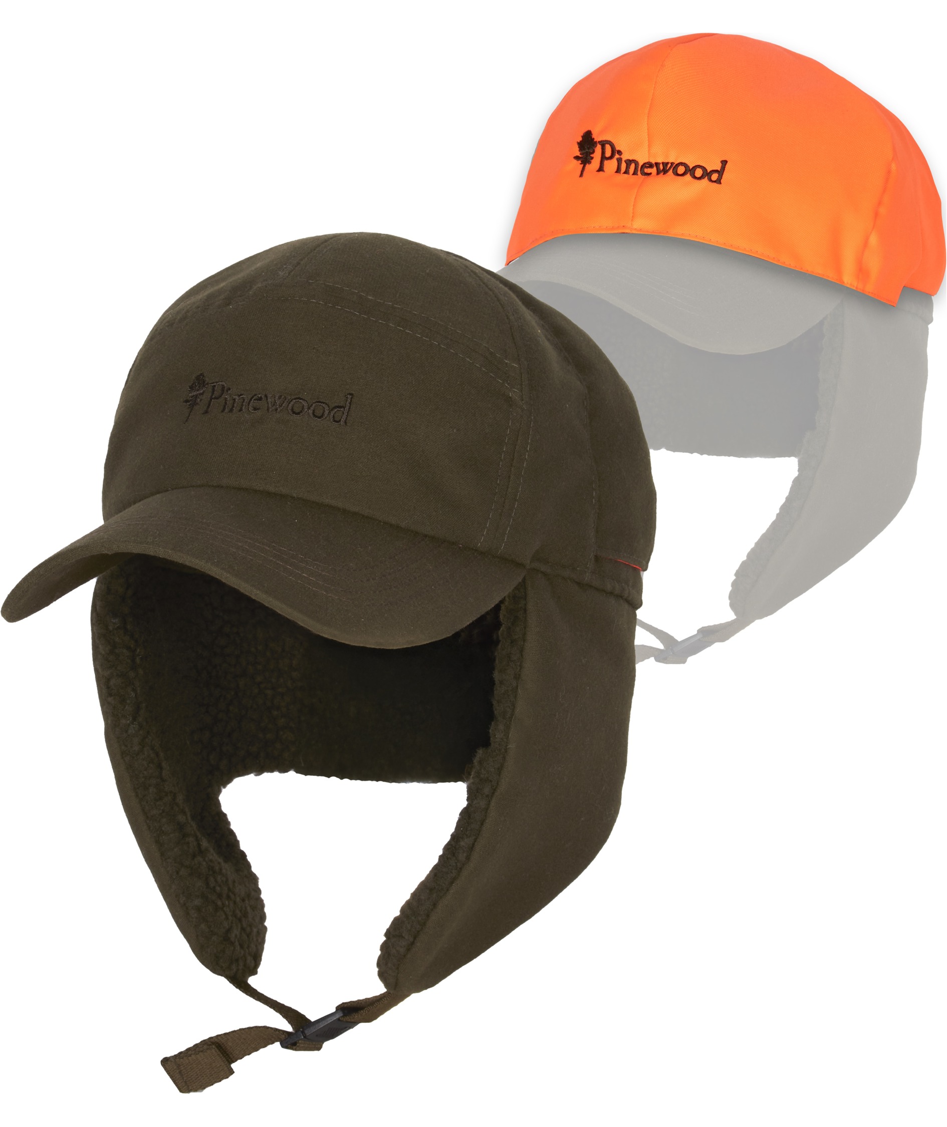Pinewood Sm&aring;land Teddy kasket, Mossgreen/Orange