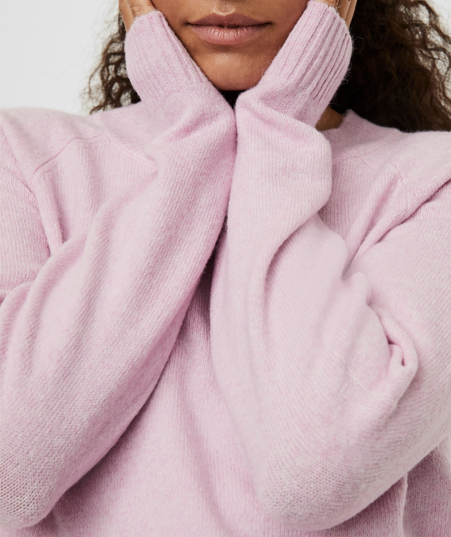 Vero Moda VMDOFFY stickad tr&ouml;ja dam, Pastel Lavender Melange, large image number 4