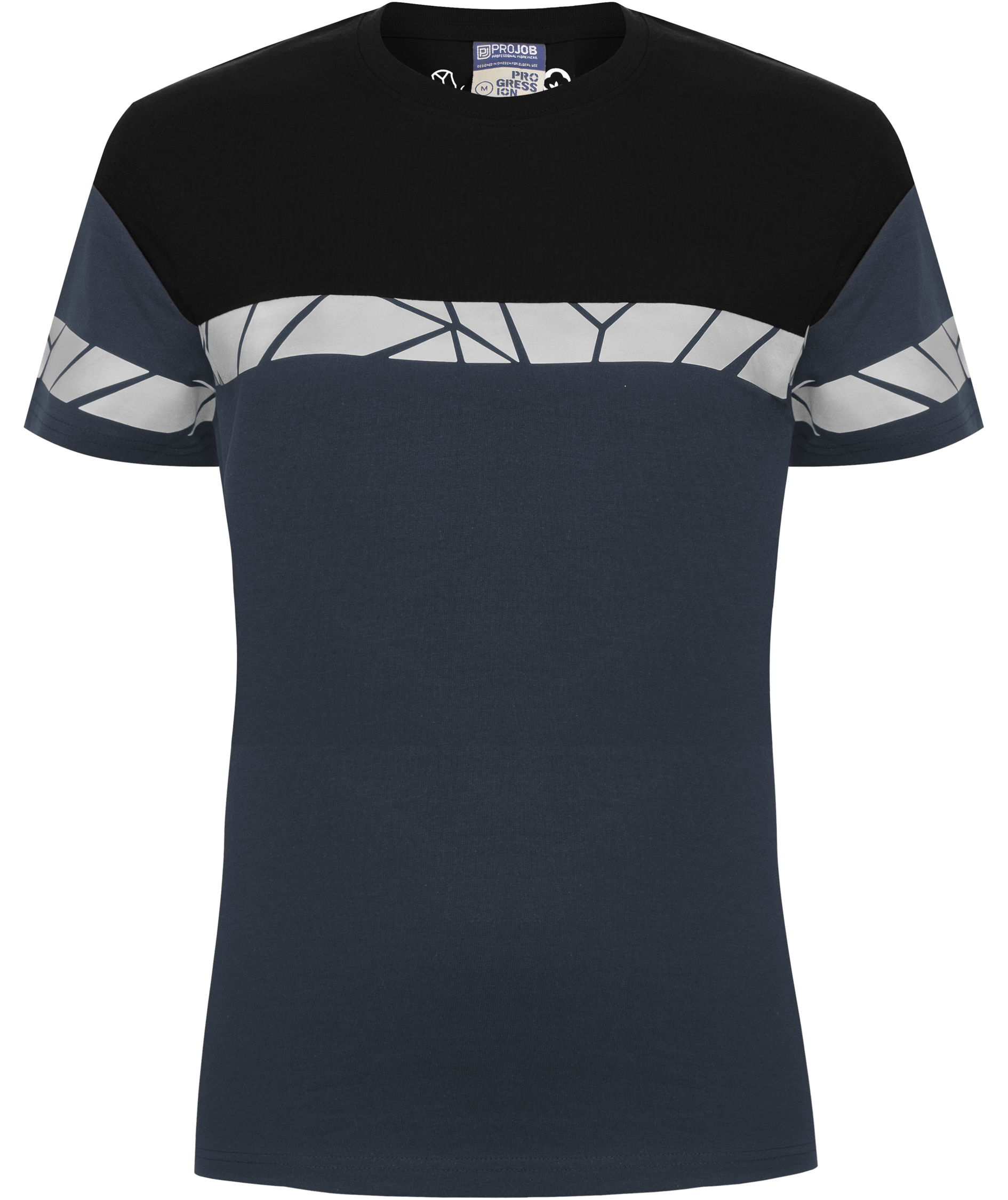 ProJob women's T-shirt 7005, Marine Blue/Black