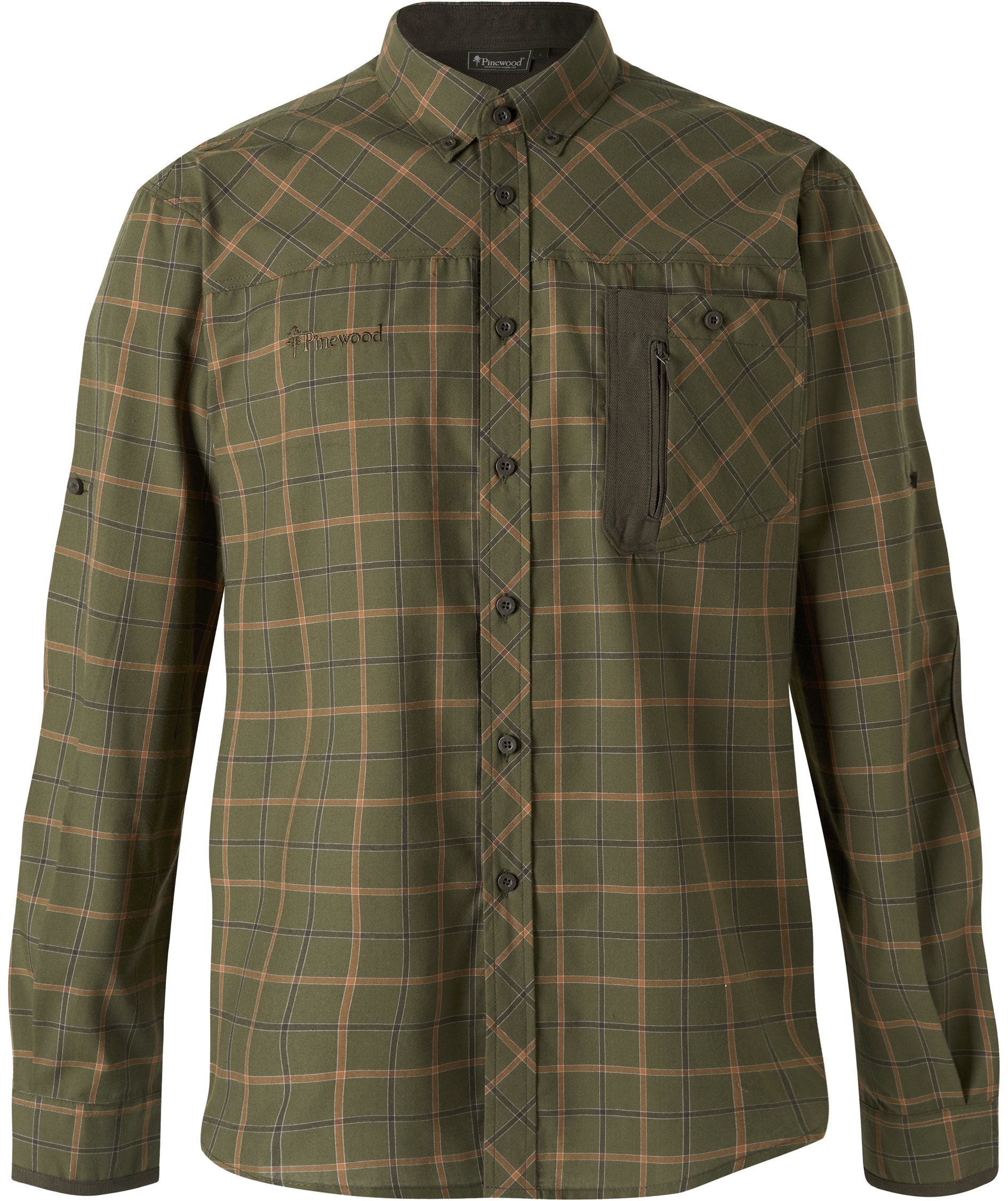 Pinewood Wolf skjorte, Green/Terracotta