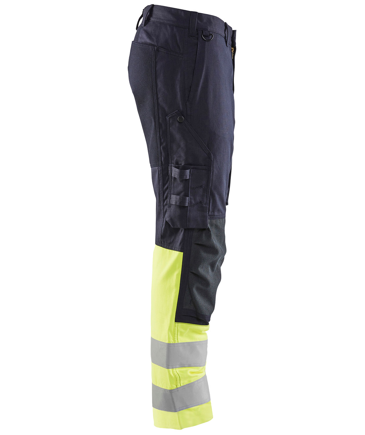 Bl&aring;kl&auml;der Multinorm arbeidsbukse, Marine/Hi-Vis gul, large image number 2