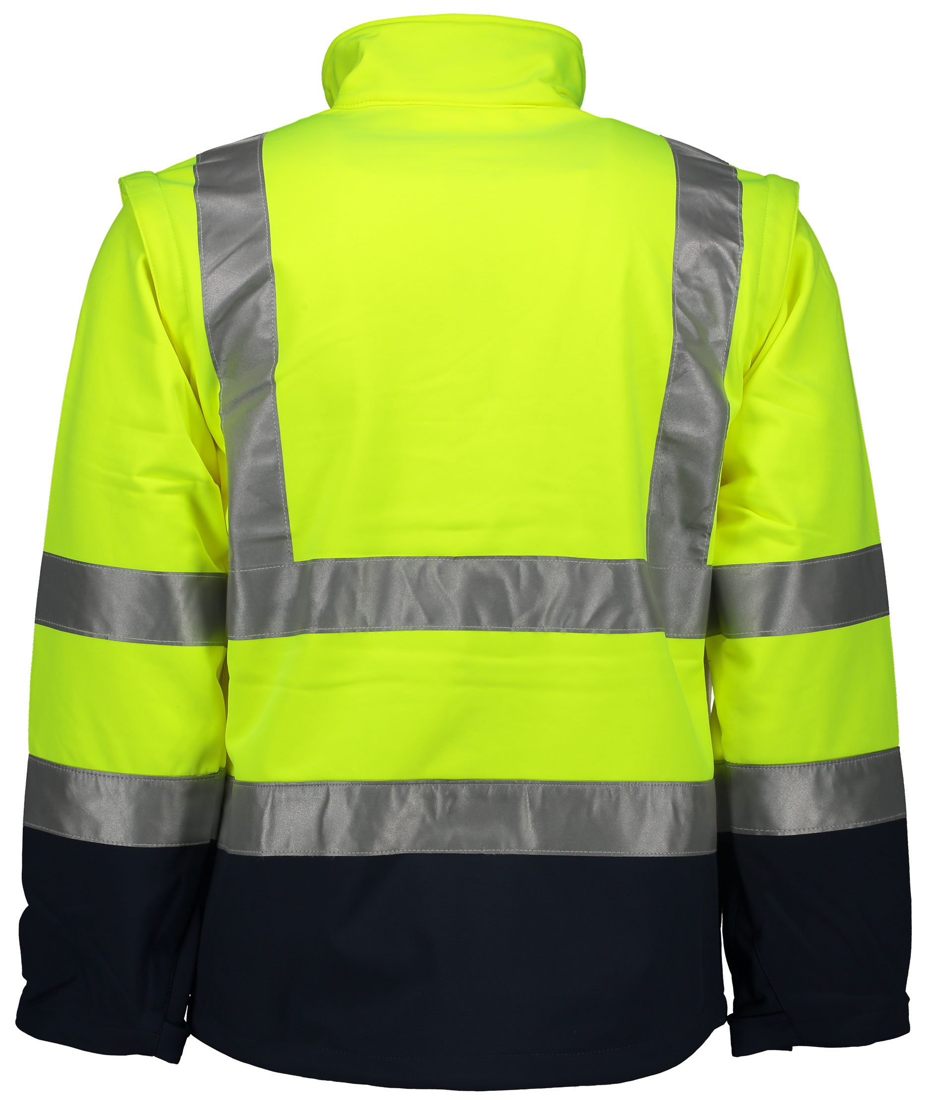 Ocean 2-in-1 softshell jacket, Hi-Vis yellow/marine, large image number 1