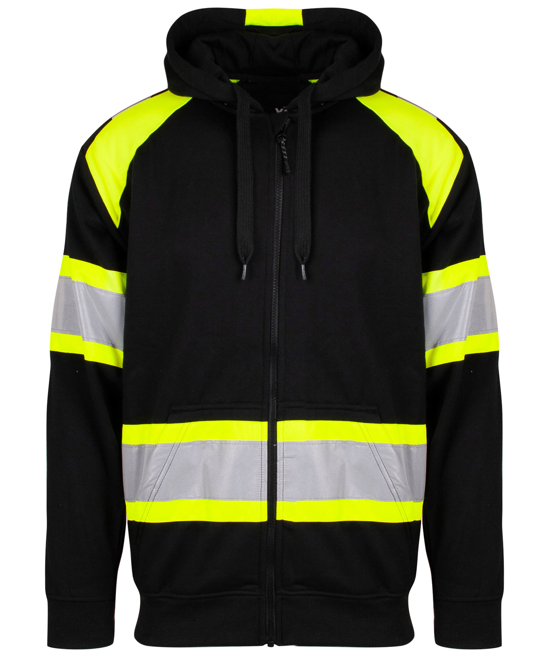 YOU Skara reflex hoodie, Svart/Gul