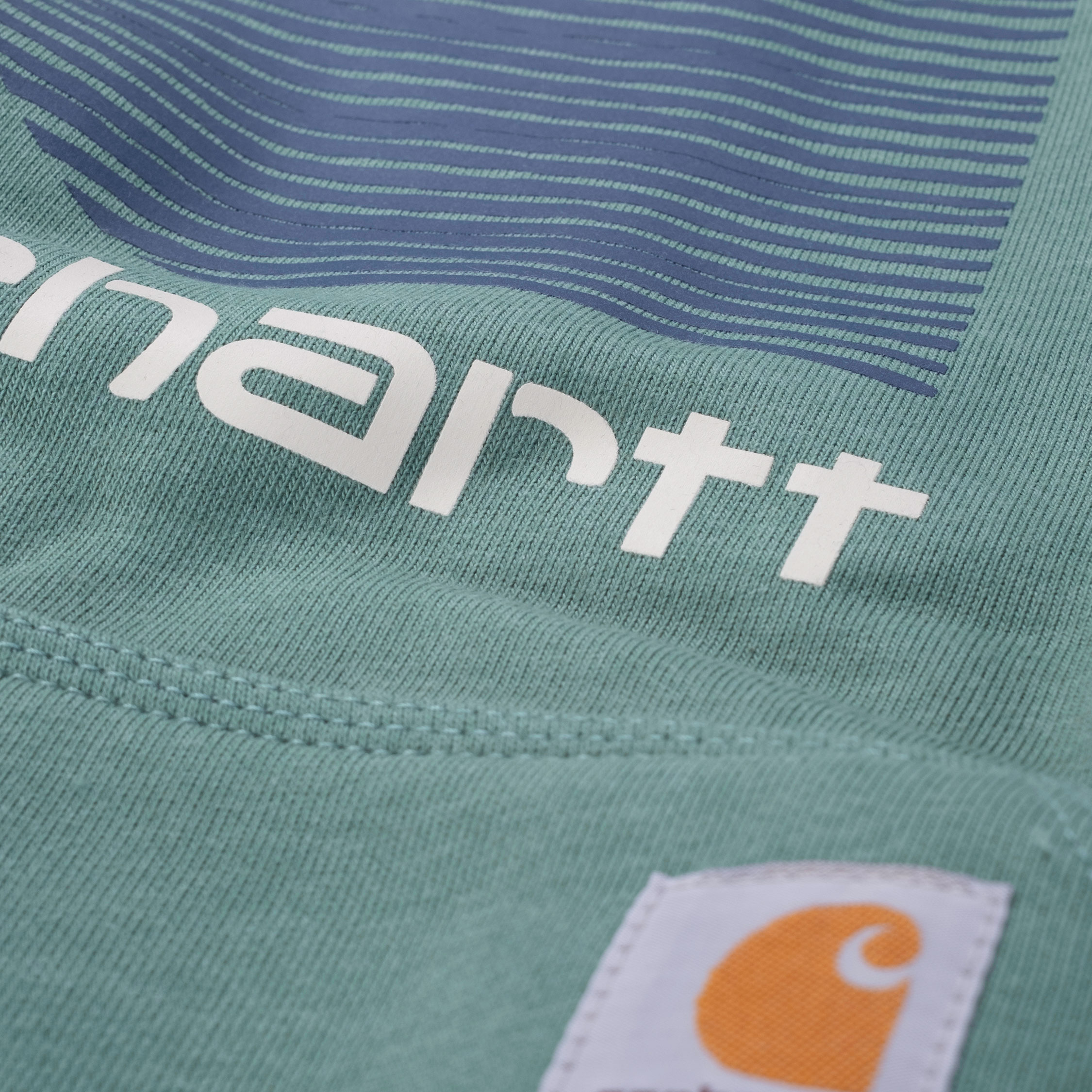 Carhartt Logo h&aelig;ttetr&oslash;je, Slate Green, large image number 5