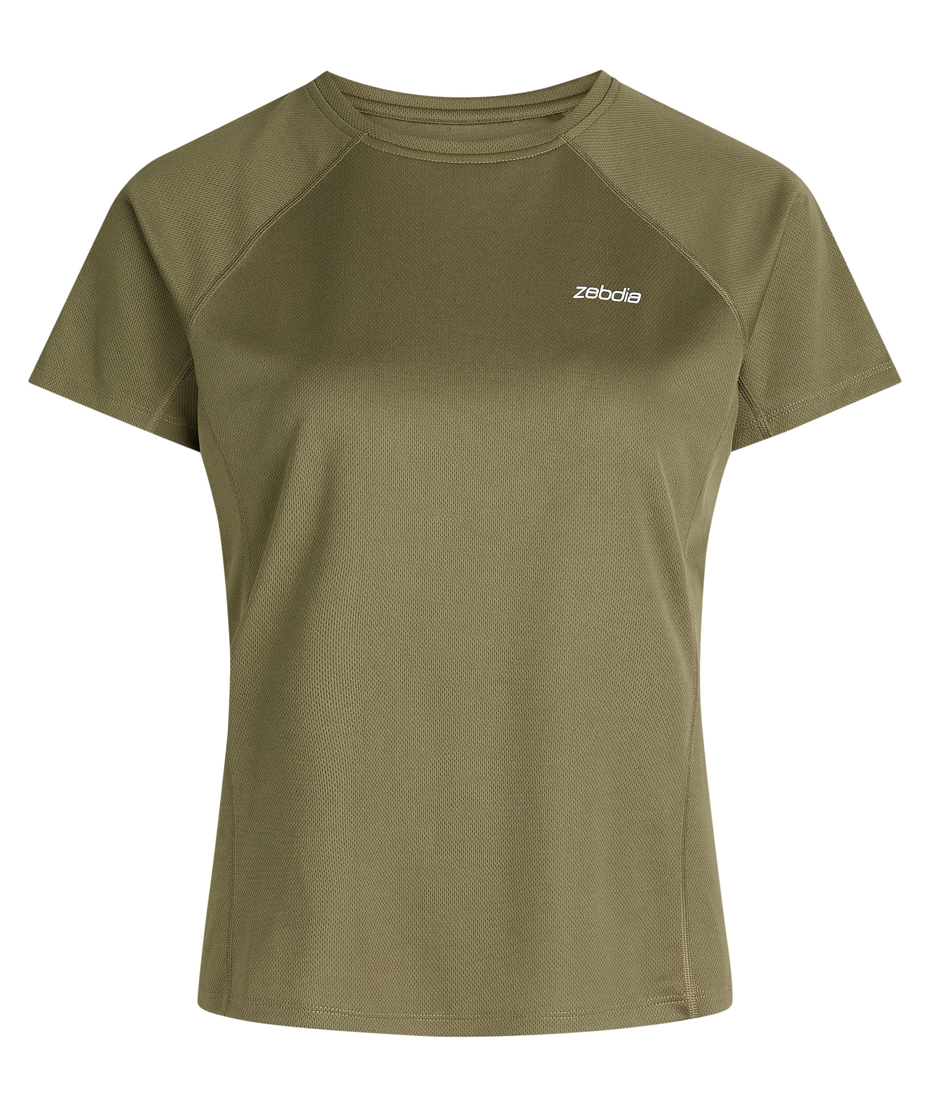 Zebdia Damen Sports T-shirt, Armee Gr&uuml;n