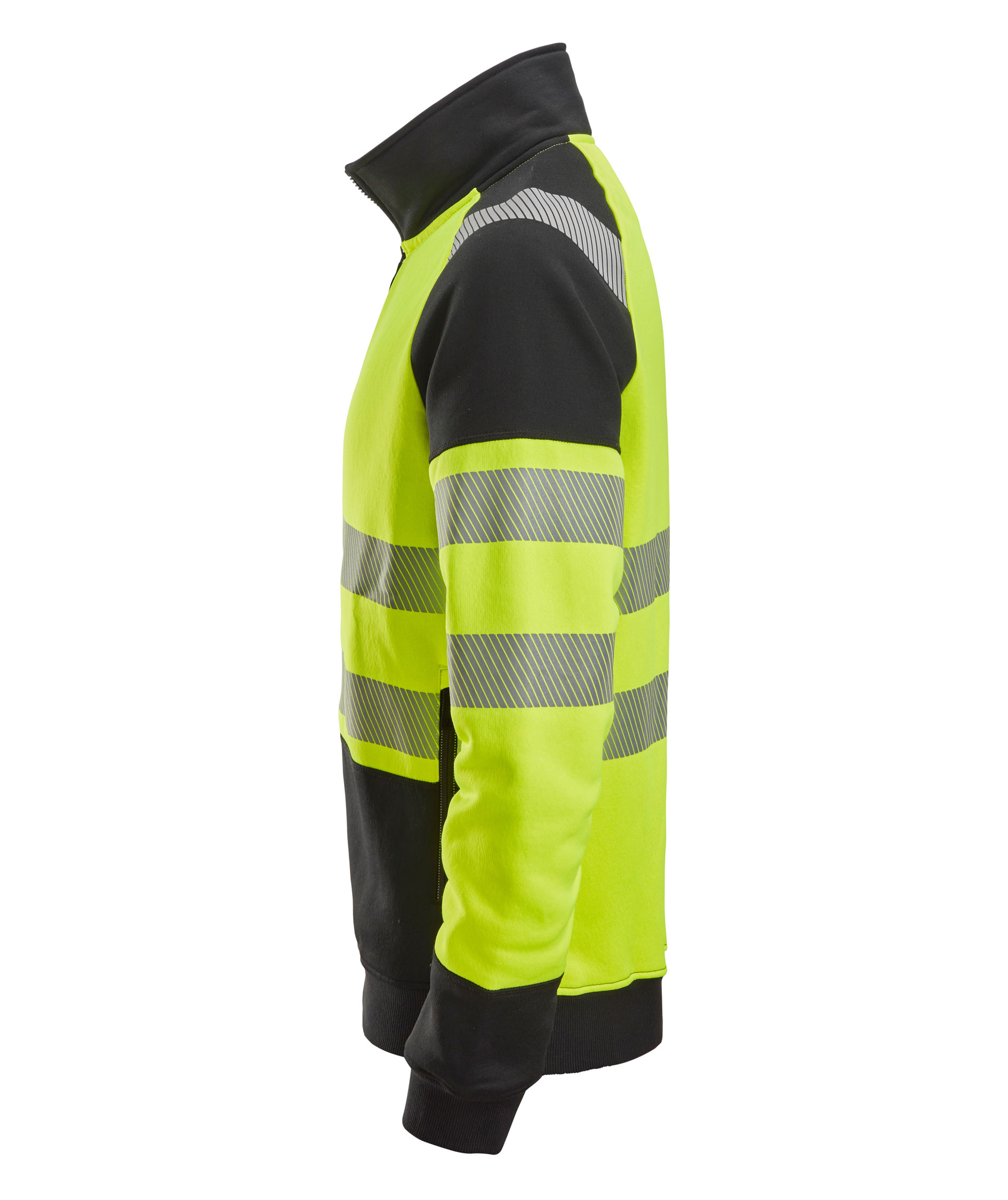 Snickers sweatjakke 2835, Hi-vis Gul/Sort, large image number 3