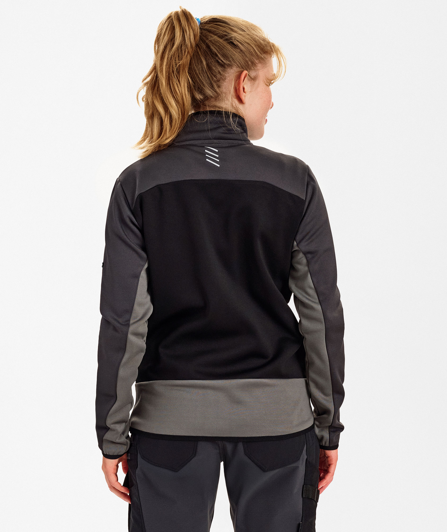 Engel Entire women's midlayer cardigan, Black/Anthracite Grey, large image number 4