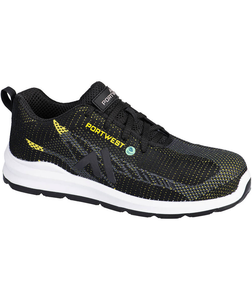 Portwest FC06 Eco Fly Composite Sicherheitsschuhe S1PS, Schwarz/Gelb