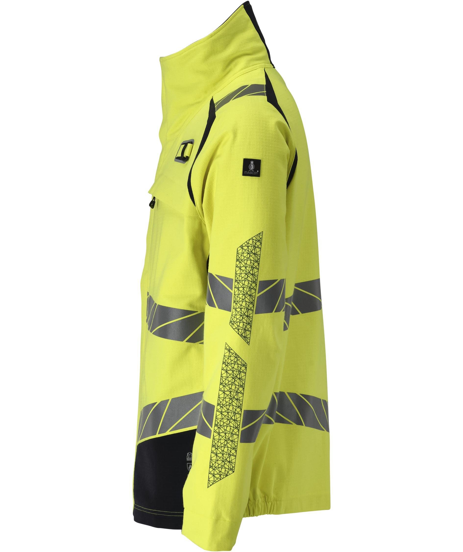 Mascot Accelerate Multisafe jakke full stretch, Hi-Vis Gul/M&oslash;rk Marine, large image number 3