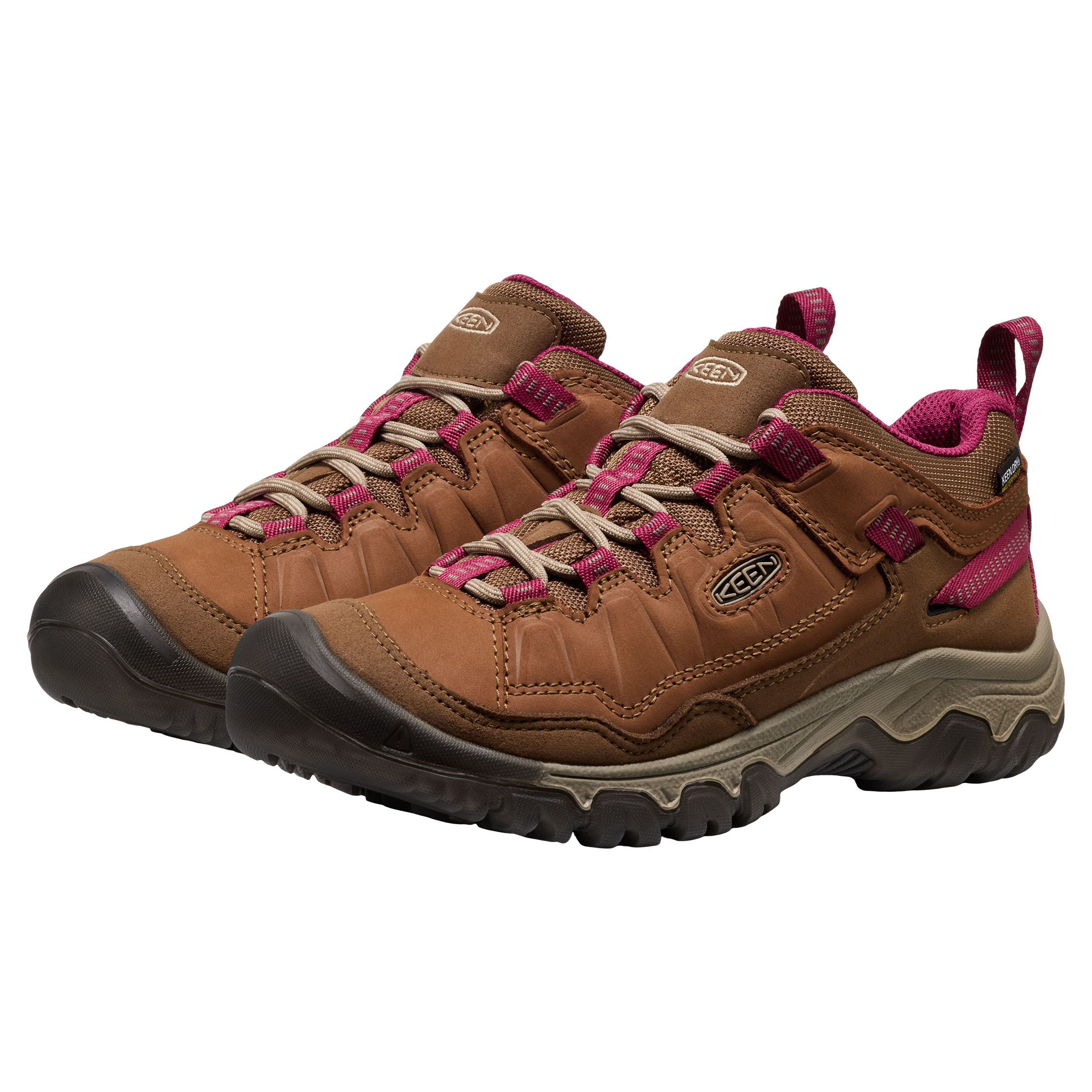 Keen Targhee IV WP women's hiking shoes, Bison/Beaujolais, large image number 4