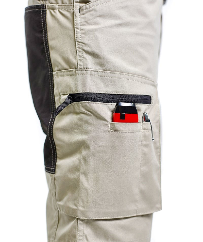 Bl&aring;kl&auml;der Unite arbejdsshorts, Sand/Sort, large image number 3