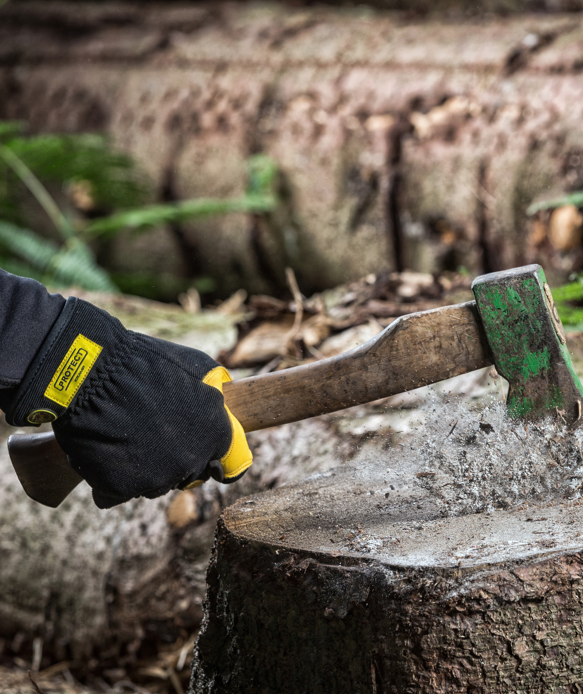 Kramp vibrationsd&auml;mpande handskar, Svart/Gul