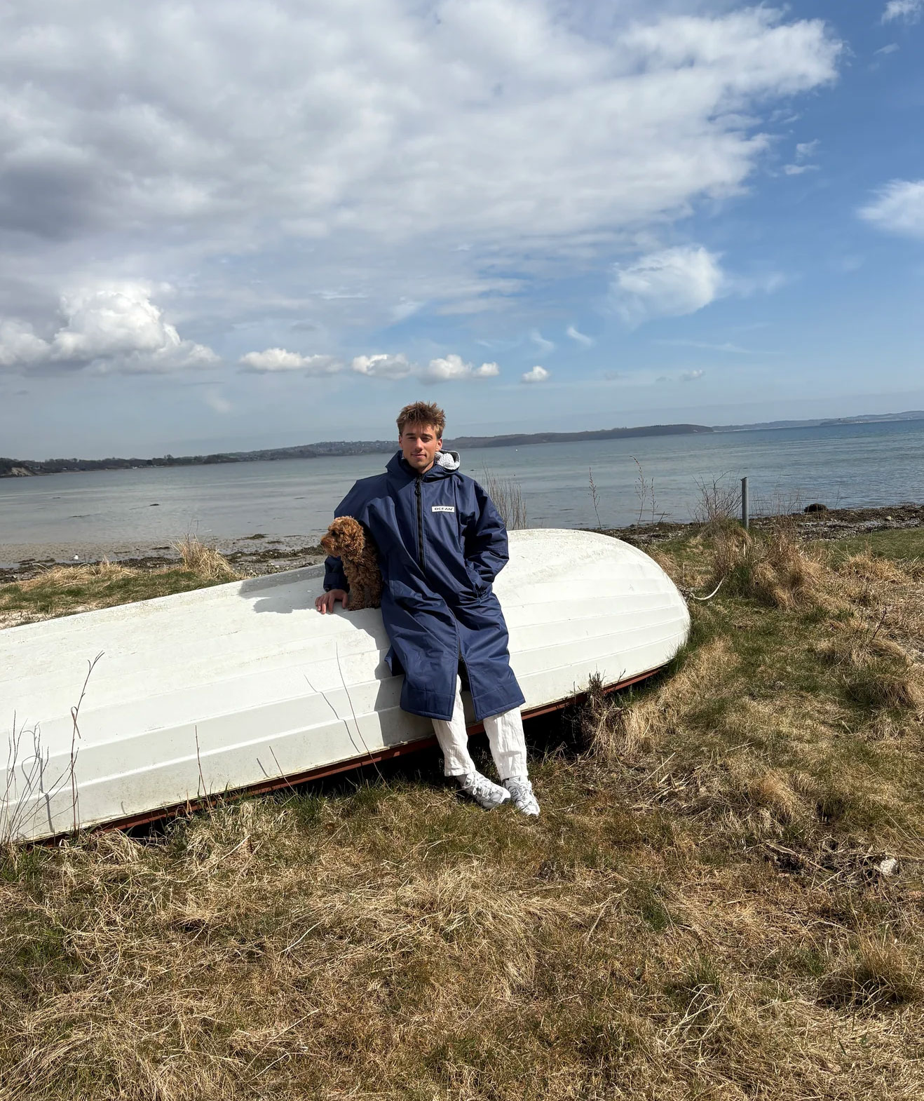 Ocean Aqua Shield poncho with zipper, Navy, large image number 2