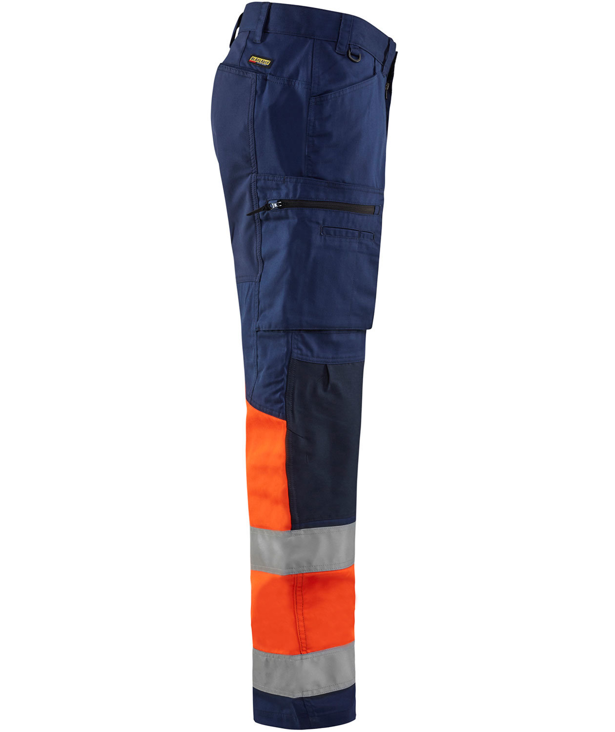 Bl&aring;kl&auml;der arbeidsbukse, Marine/Hi-Vis Oransje, large image number 3