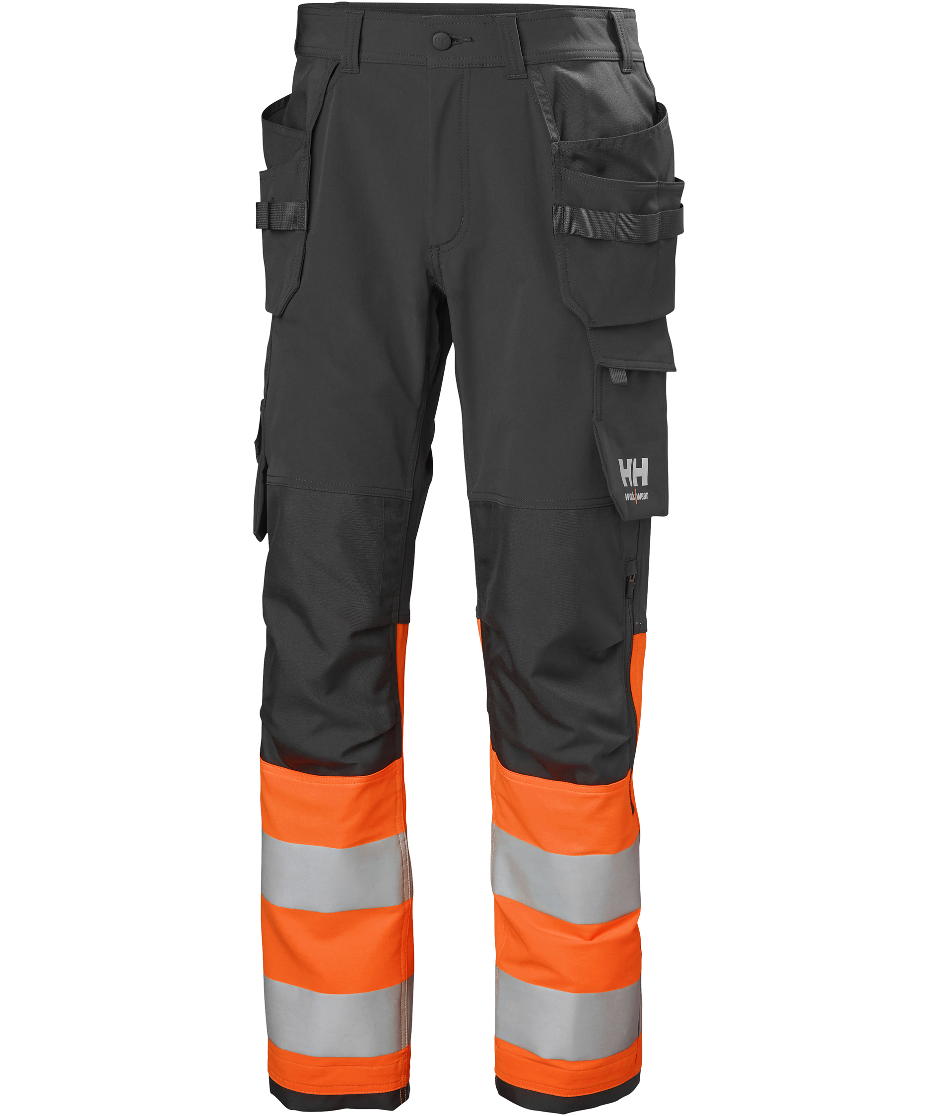 Helly Hansen Alna 4X h&aring;ndverksbukse full stretch, Hi-vis Oransje/Ebony